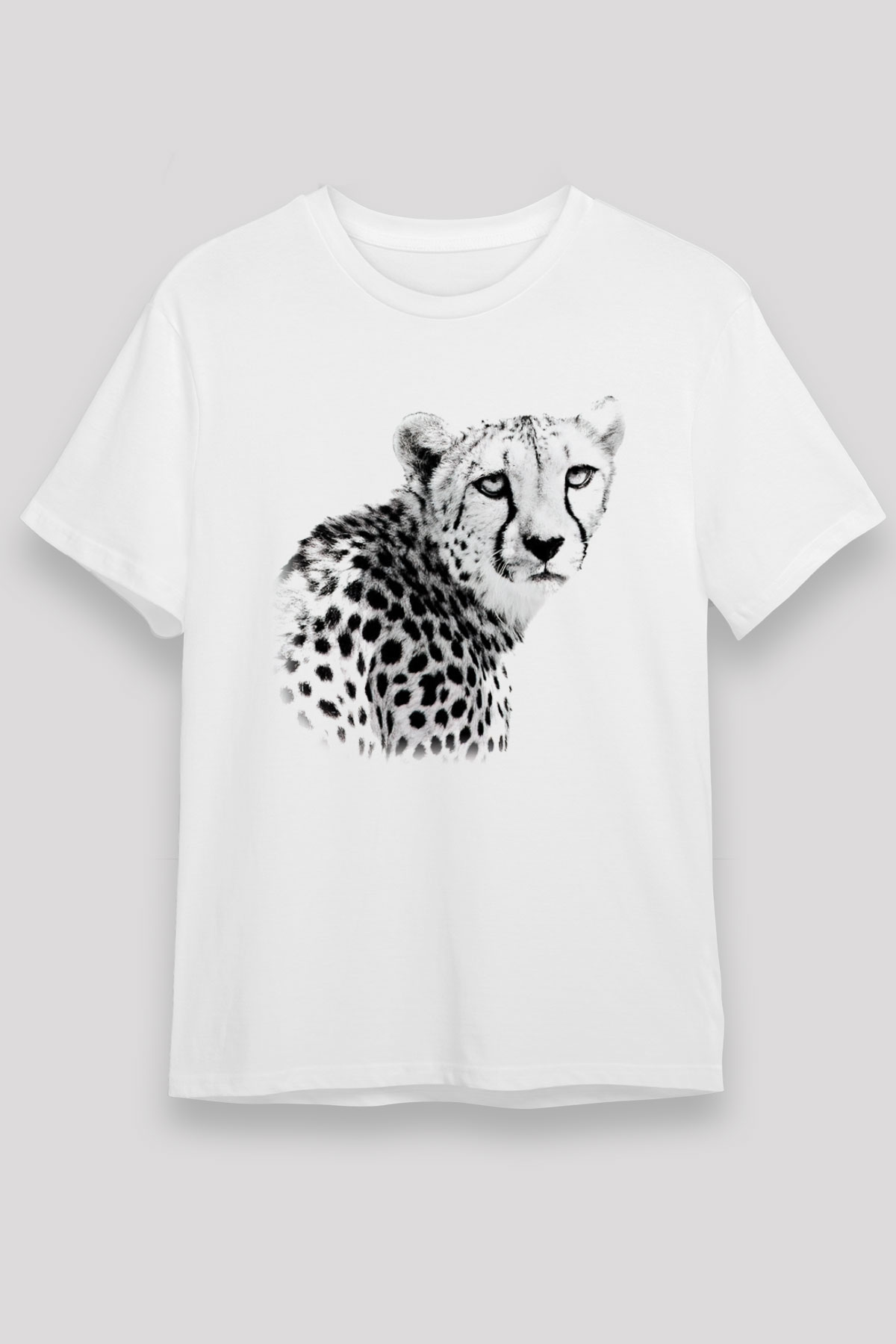 Çita Beyaz Unisex Tişört T-Shirt - TişörtFabrikası