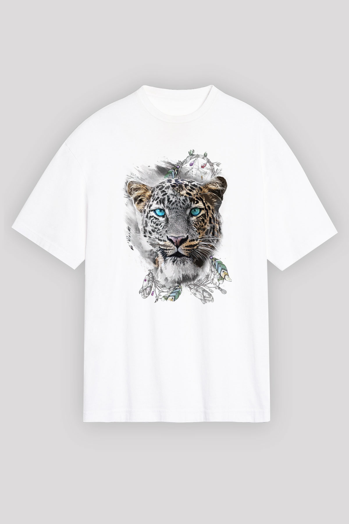 Çita Beyaz Unisex Tişört T-Shirt - TişörtFabrikası