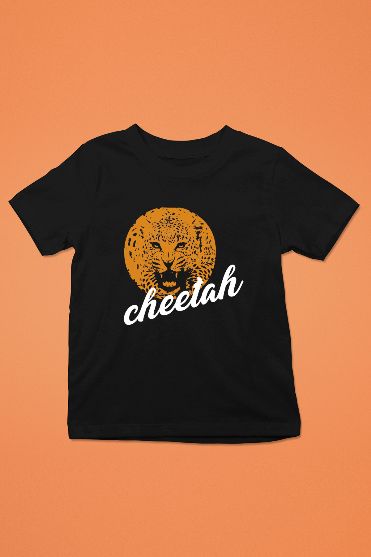 Çita Siyah Unisex Çocuk Tişört