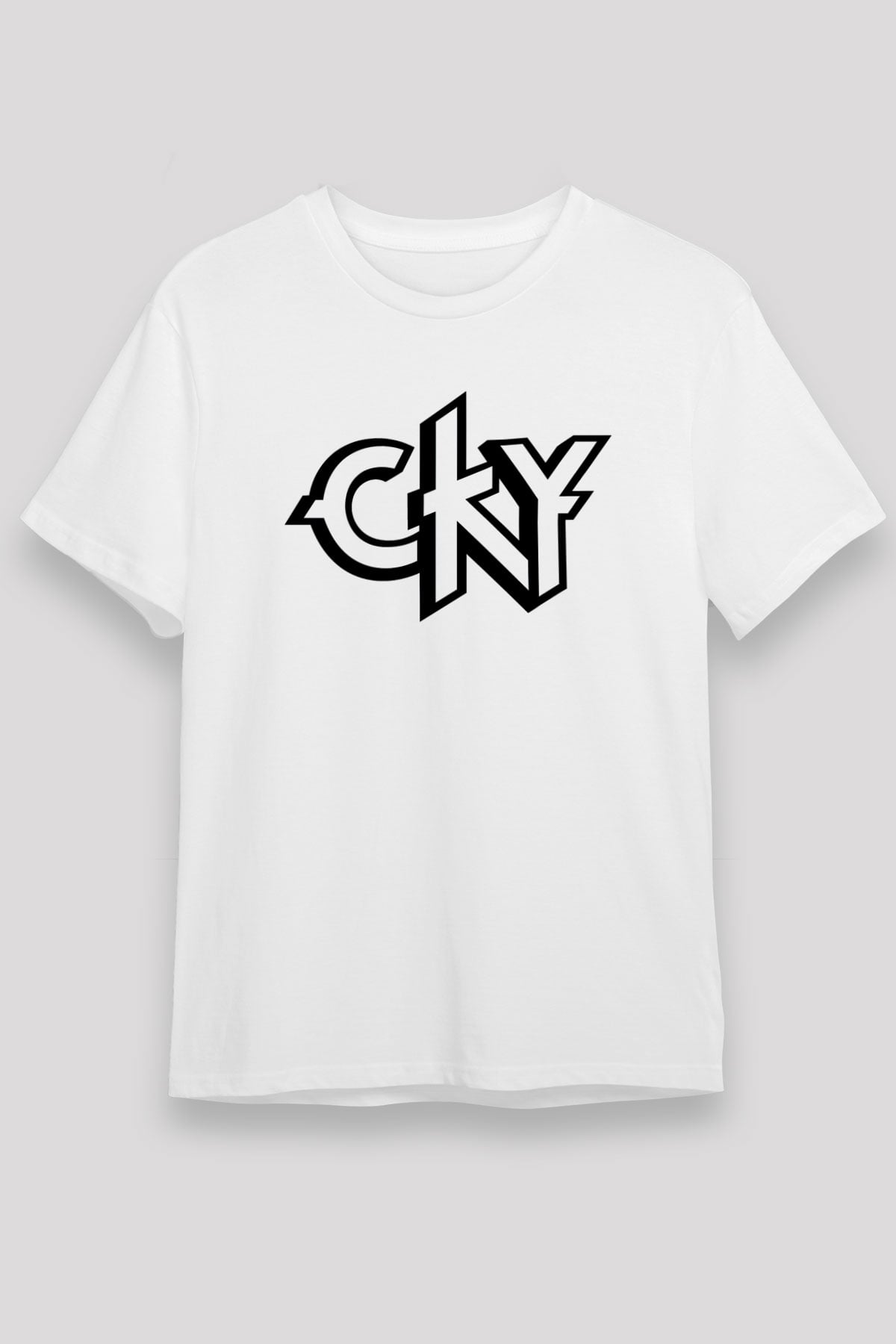 CKY Beyaz Unisex Tişört T-Shirt - TişörtFabrikası