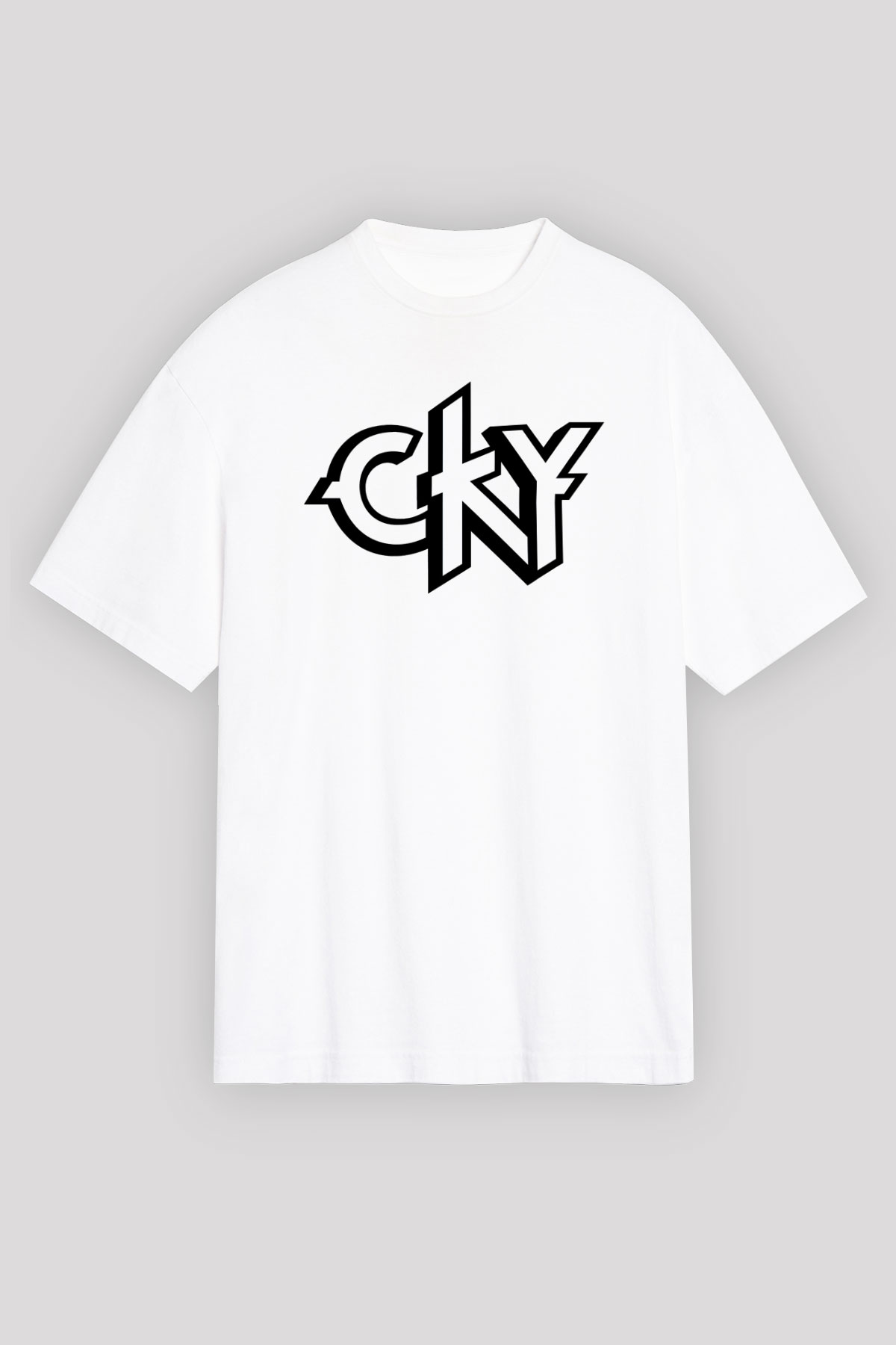 CKY Beyaz Unisex Tişört T-Shirt - TişörtFabrikası