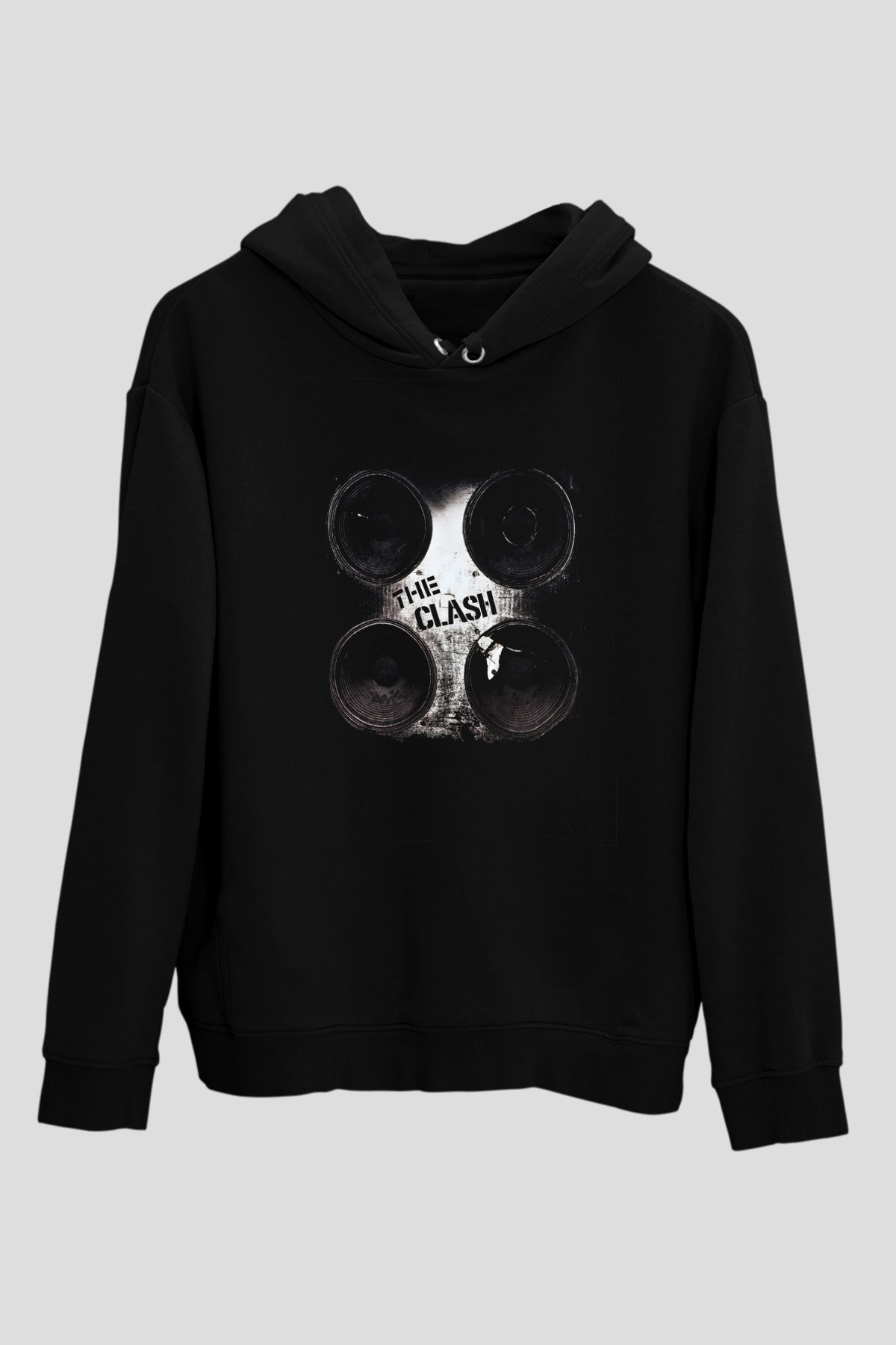 Clash (The) Baskılı Unisex Siyah Hoodie