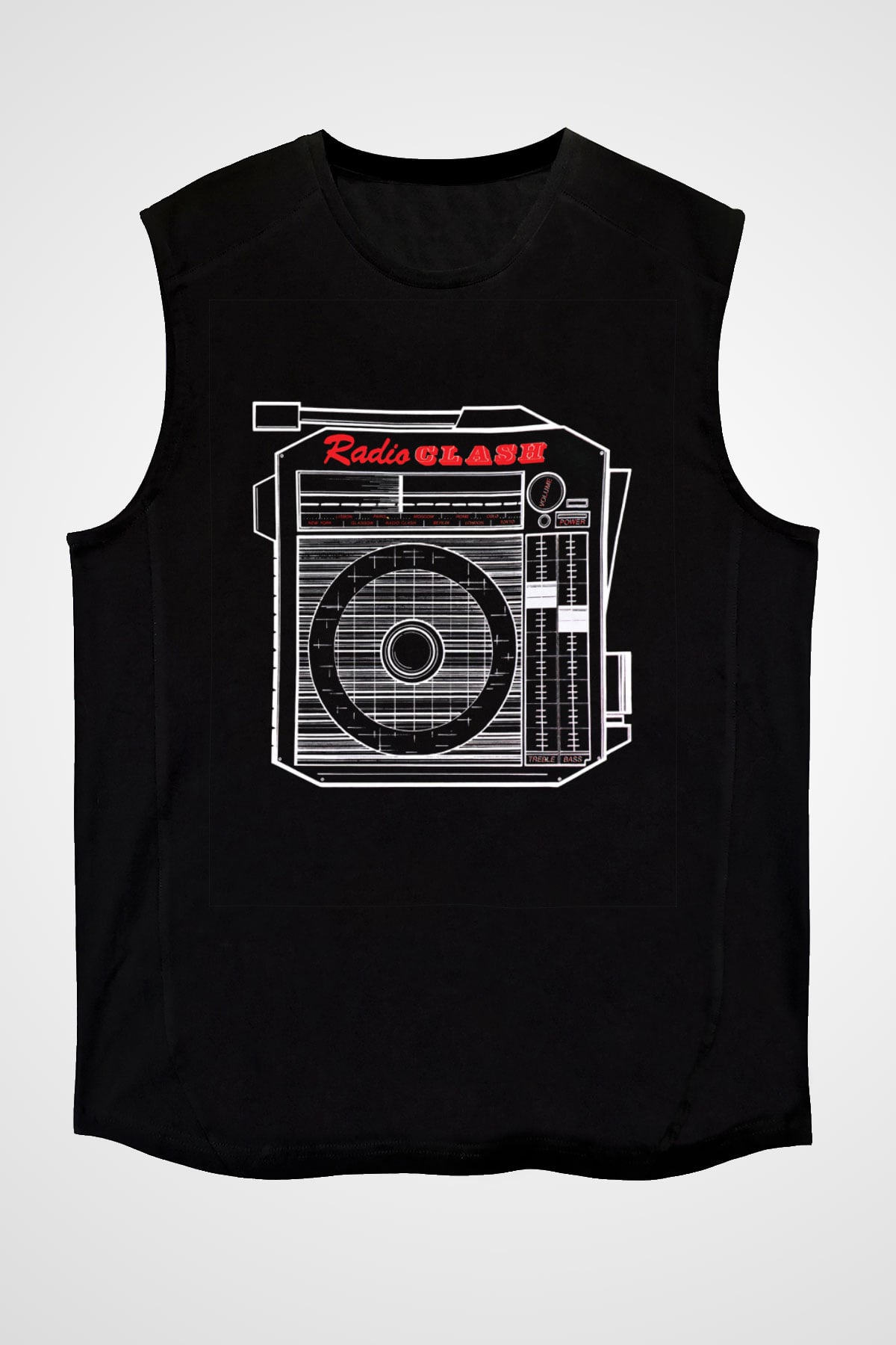 Clash (The) Baskılı Unisex Siyah Kolsuz Tişört