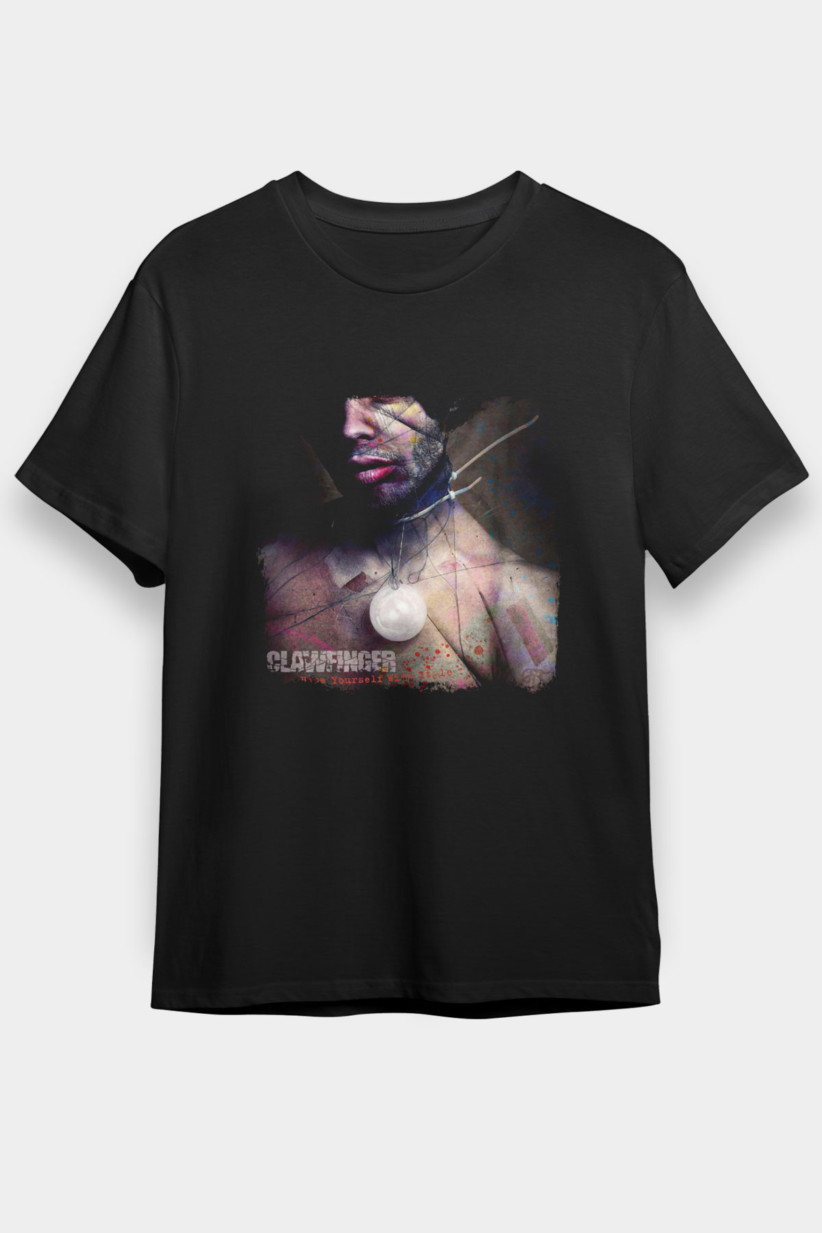 Clawfinger Baskılı Unisex Siyah Tişört