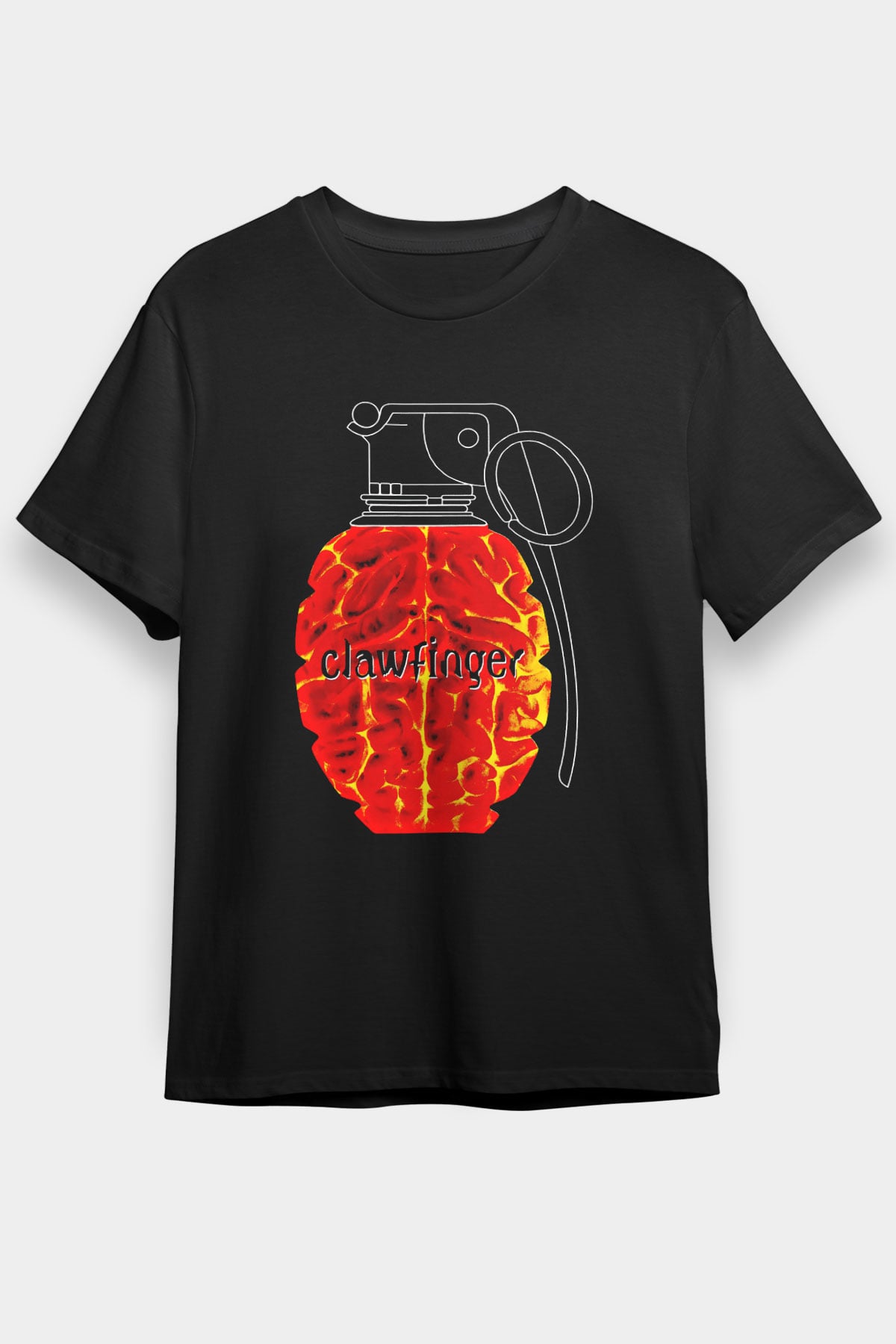 Clawfinger Baskılı Unisex Siyah Tişört