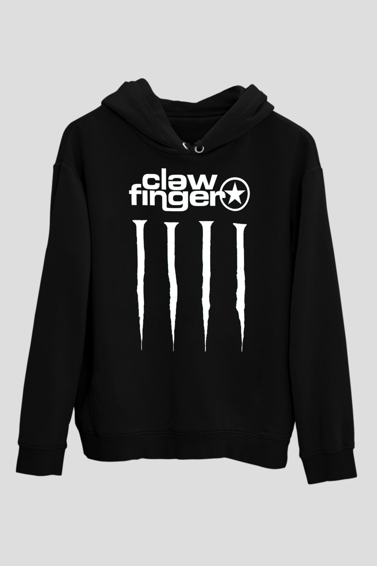 Clawfinger Siyah Unisex Kapüşonlu Sweatshirt