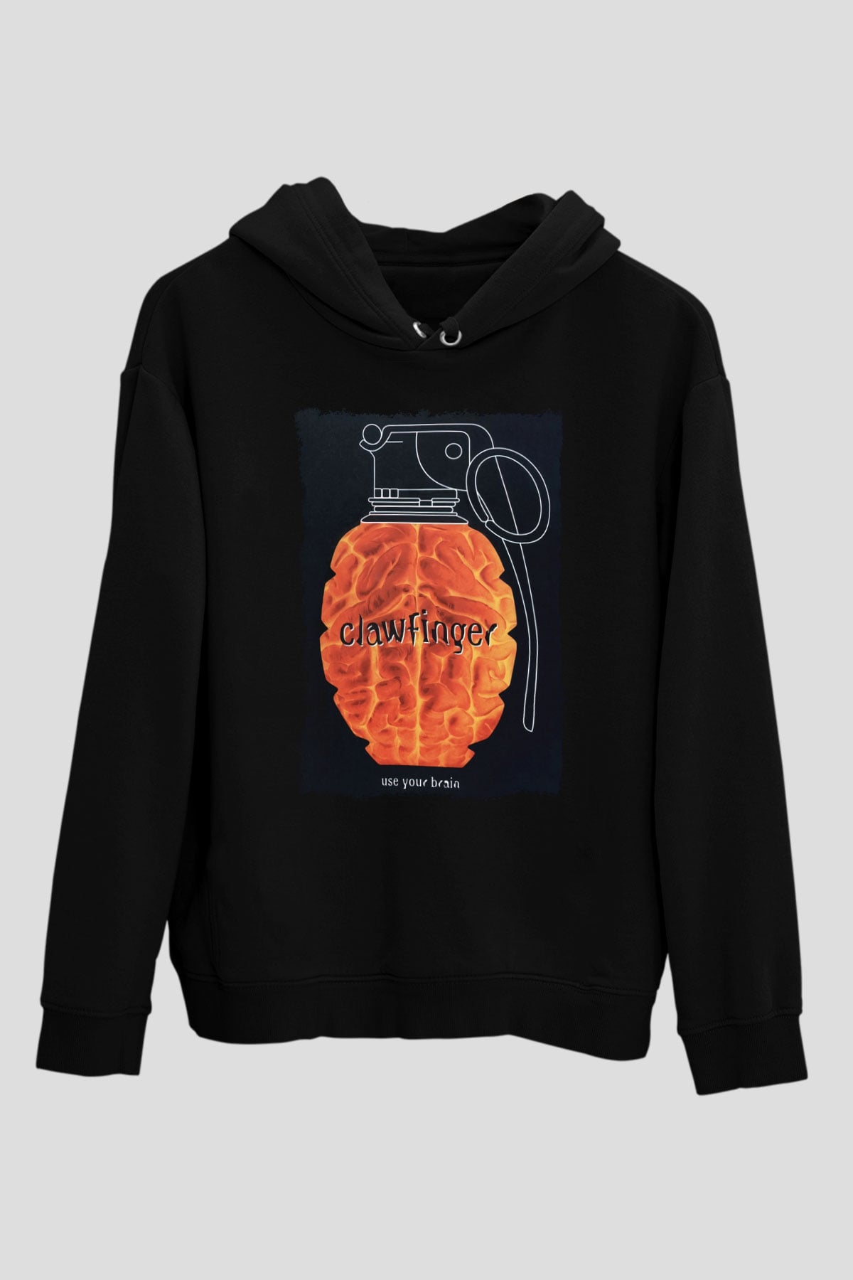Clawfinger Siyah Unisex Kapüşonlu Sweatshirt