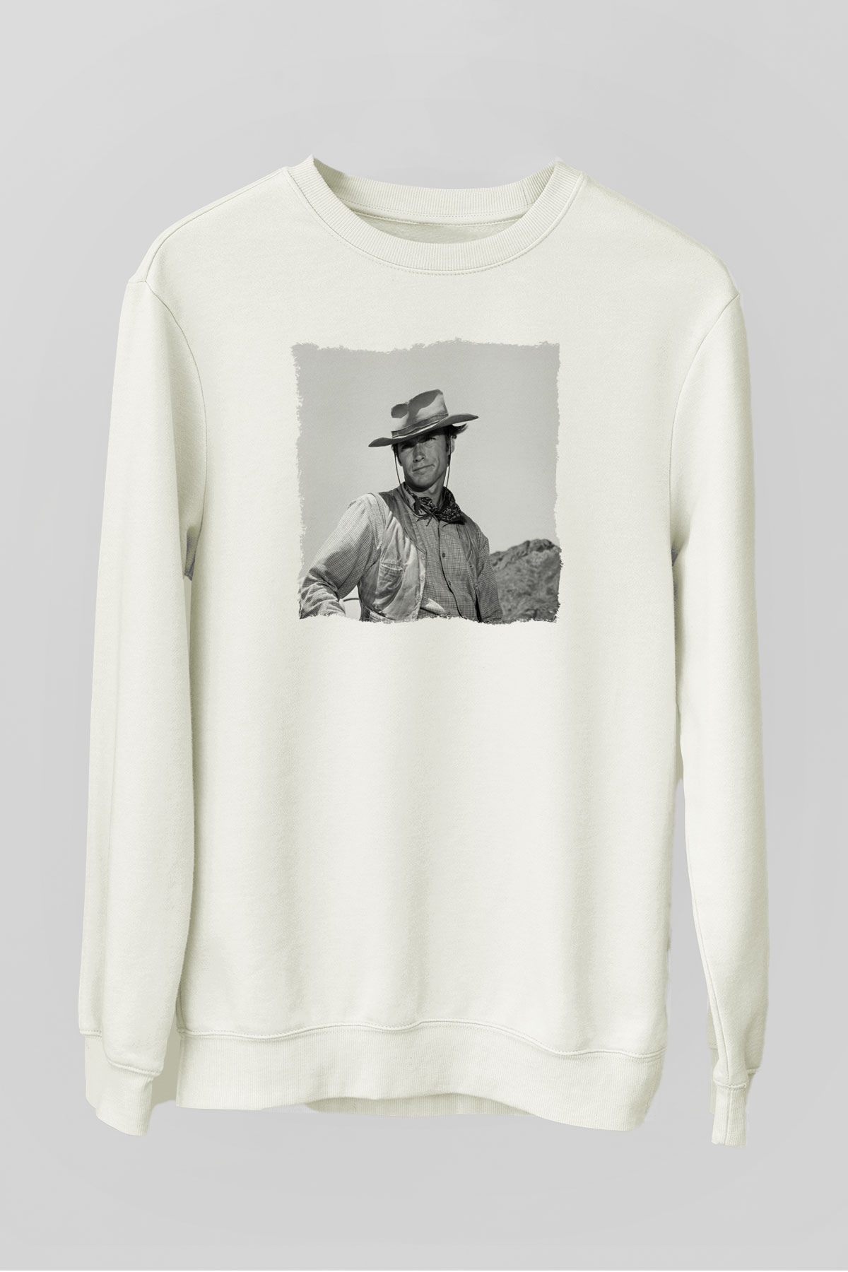 Clint Eastwood Beyaz Unisex Sweatshirt