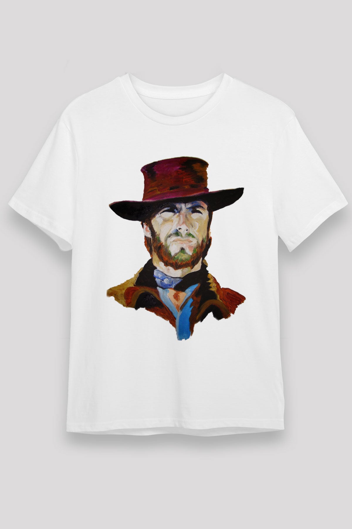 Clint Eastwood Beyaz Unisex Tişört T-Shirt - TişörtFabrikası