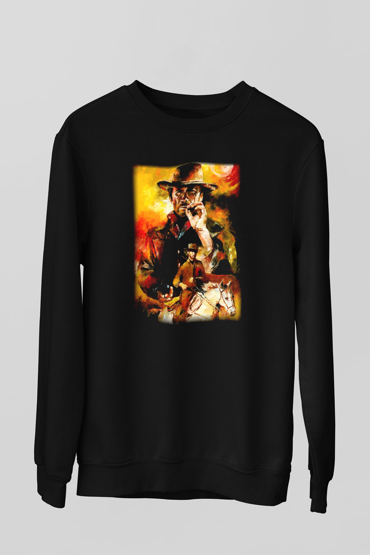Clint Eastwood Siyah Unisex Sweatshirt