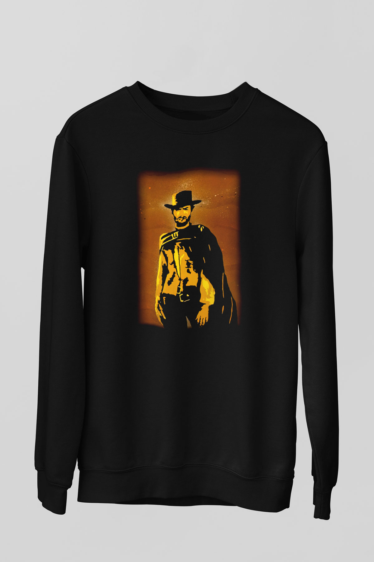Clint Eastwood Siyah Unisex Sweatshirt