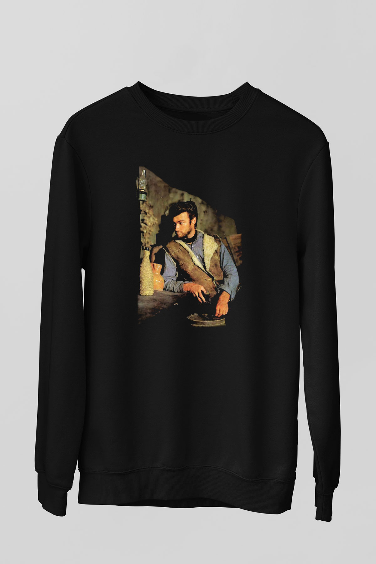Clint Eastwood Siyah Unisex Sweatshirt