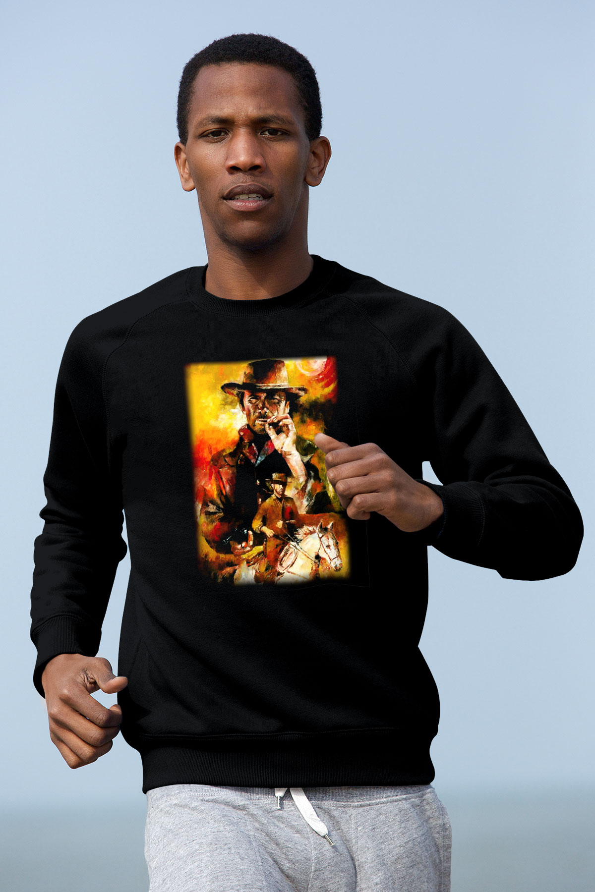 Clint Eastwood Siyah Unisex Sweatshirt