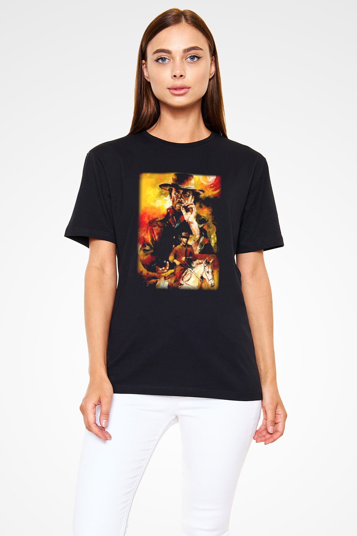 Clint Eastwood Siyah Unisex Tişört T-Shirt - TişörtFabrikası