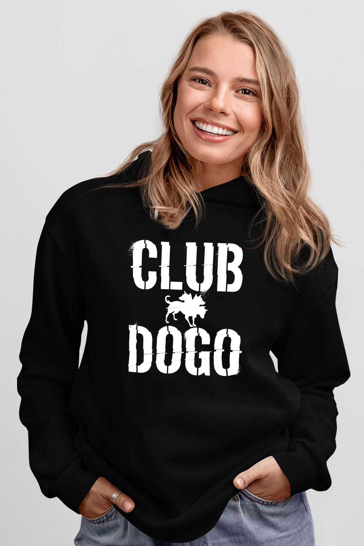 Club Dogo Siyah Unisex Hoodie