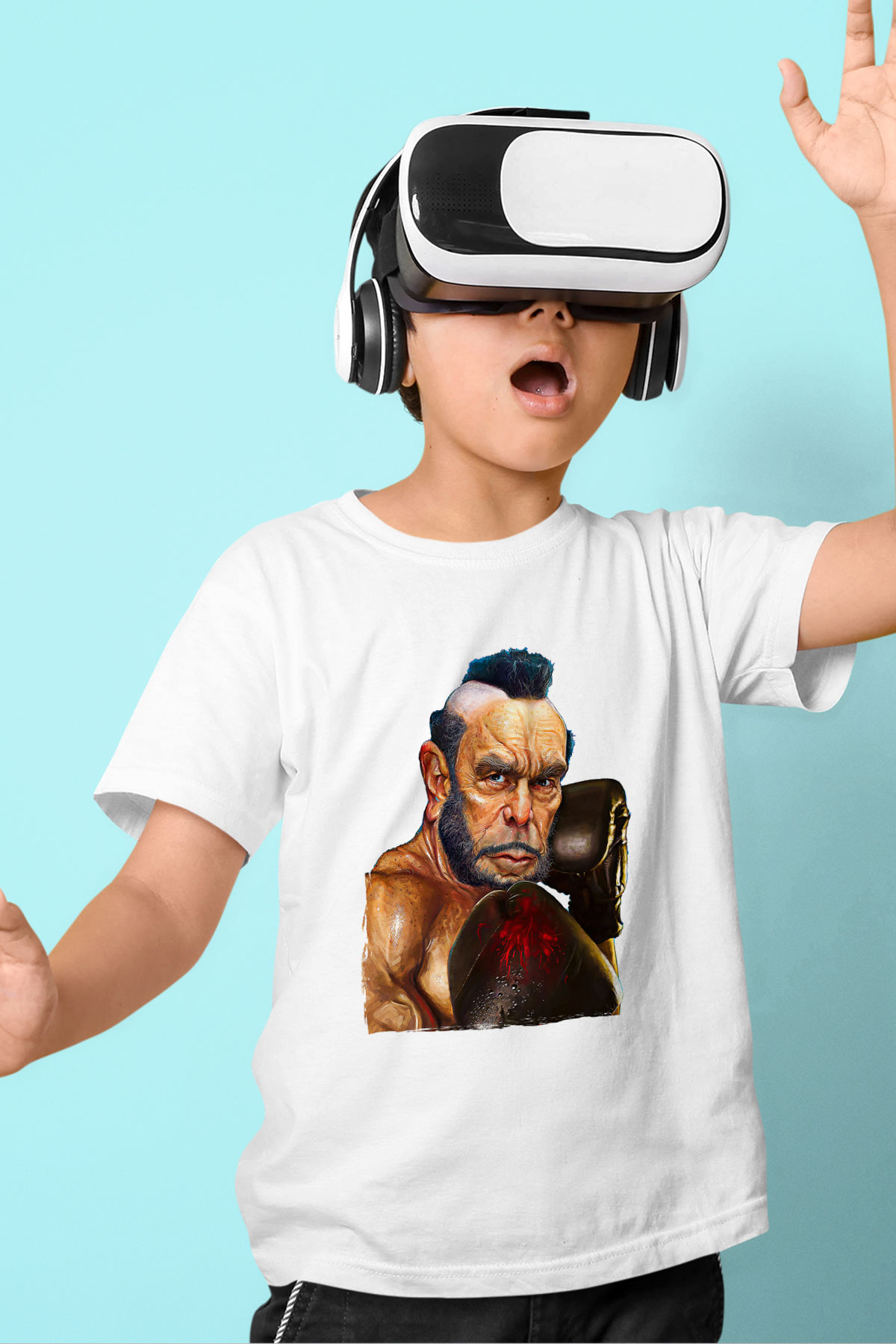 Clubber Baskılı Beyaz Unisex Beyaz Çocuk Tişört - Tshirt