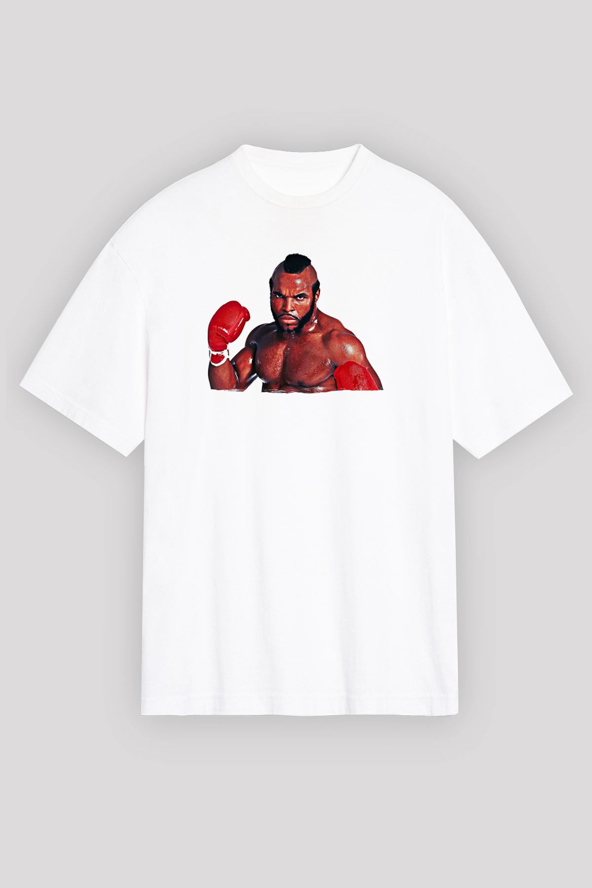 Clubber Baskılı Beyaz Unisex Oversize Tişört - Tshirt