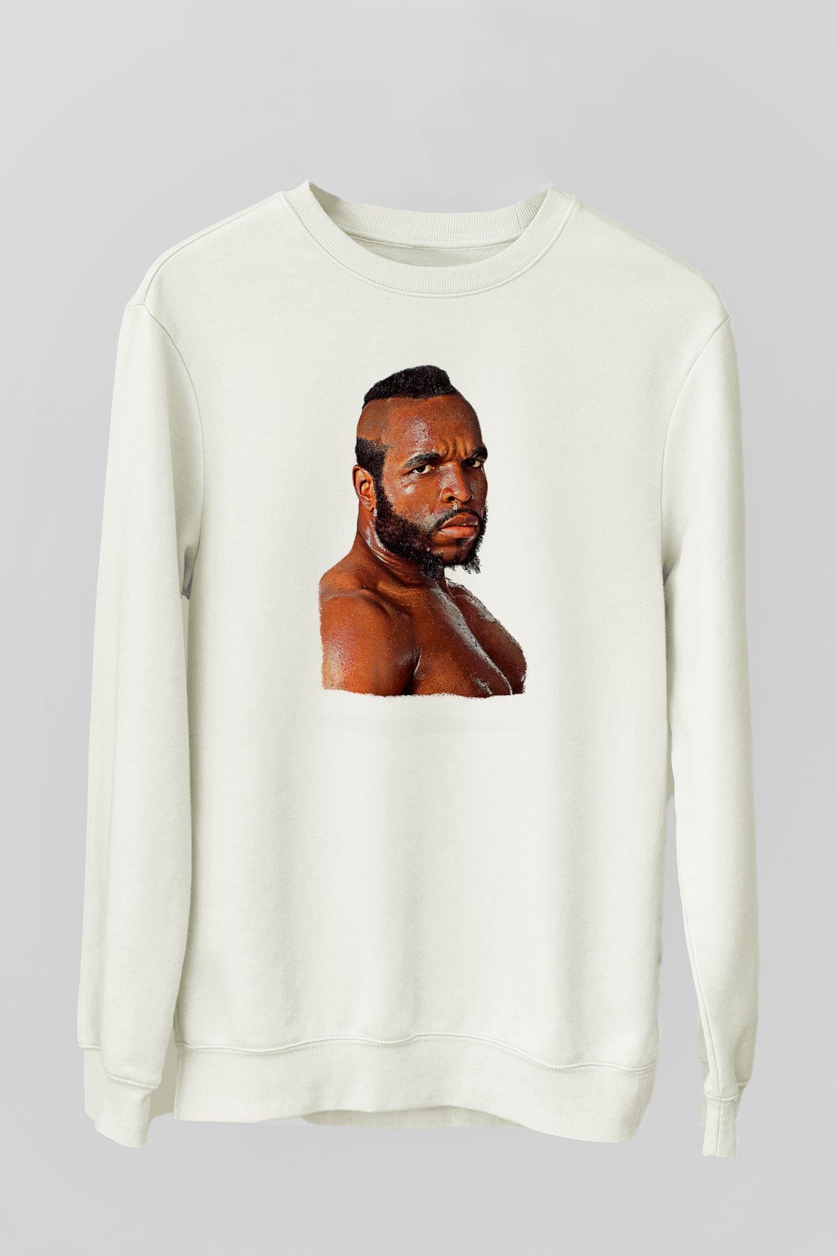 Clubber Baskılı Beyaz Unisex Sweatshirt