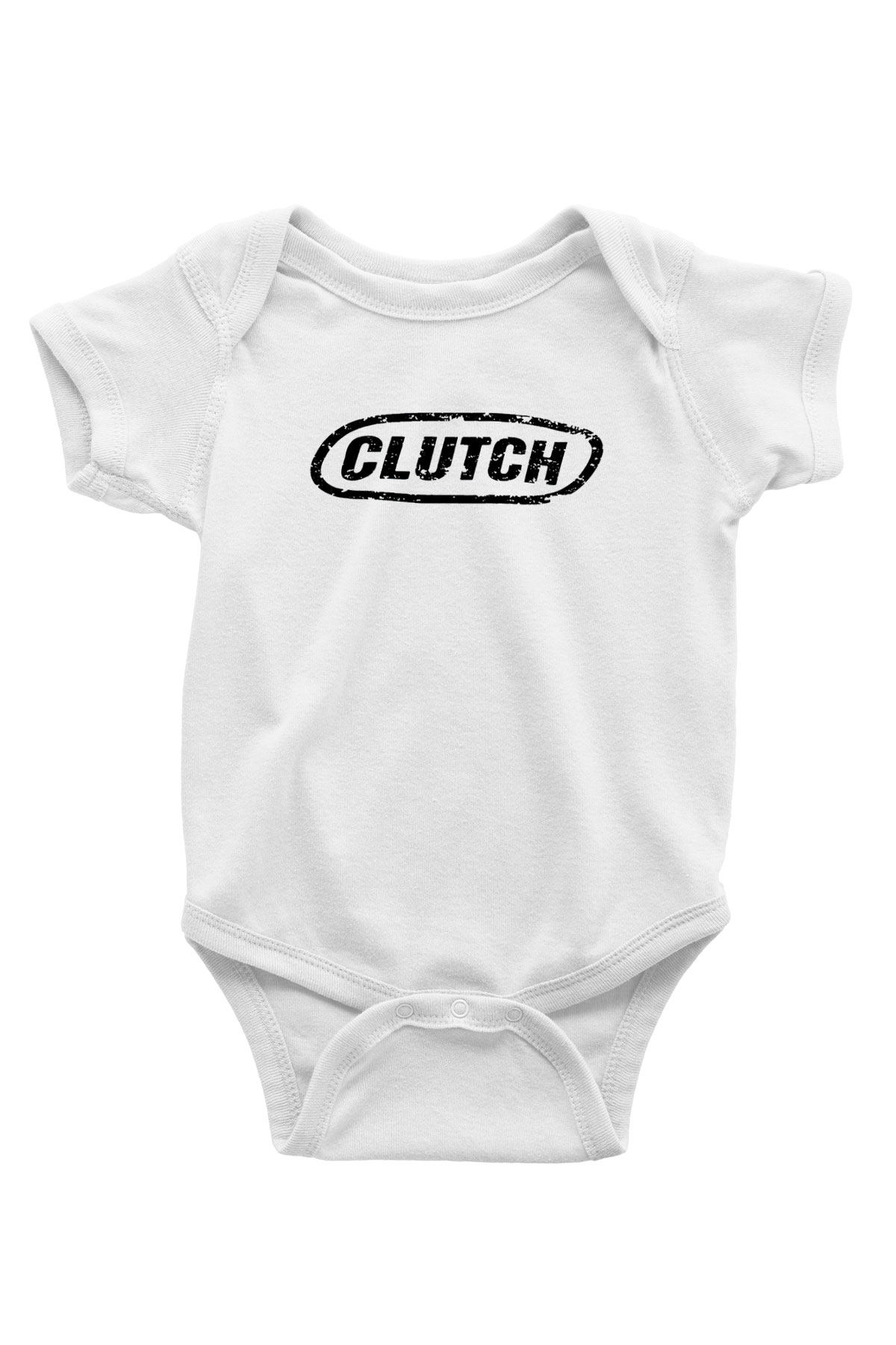 Clutch Baskılı Beyaz Unisex Bebek Body - Zıbın