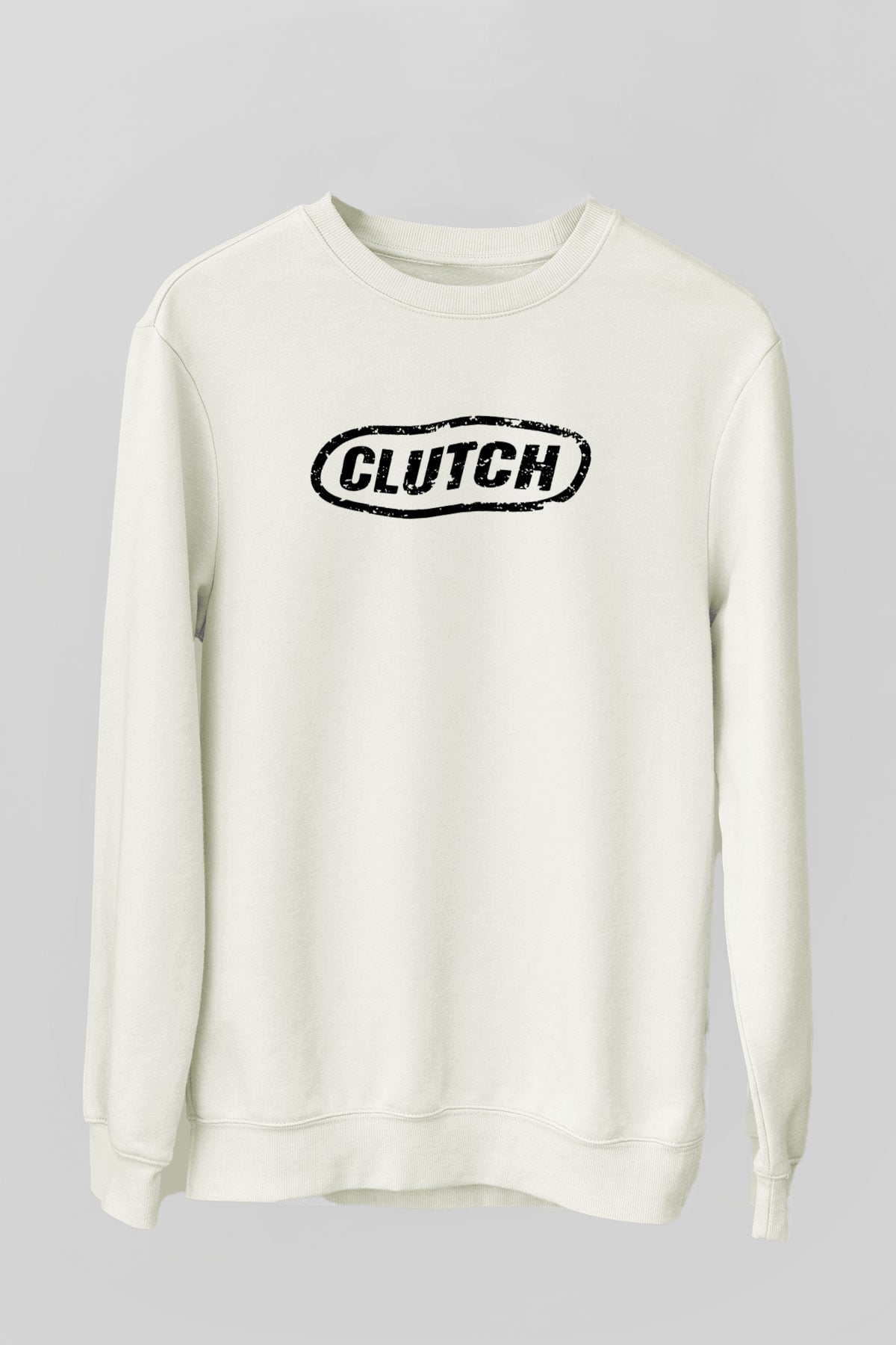 Clutch Beyaz Unisex Sweatshirt