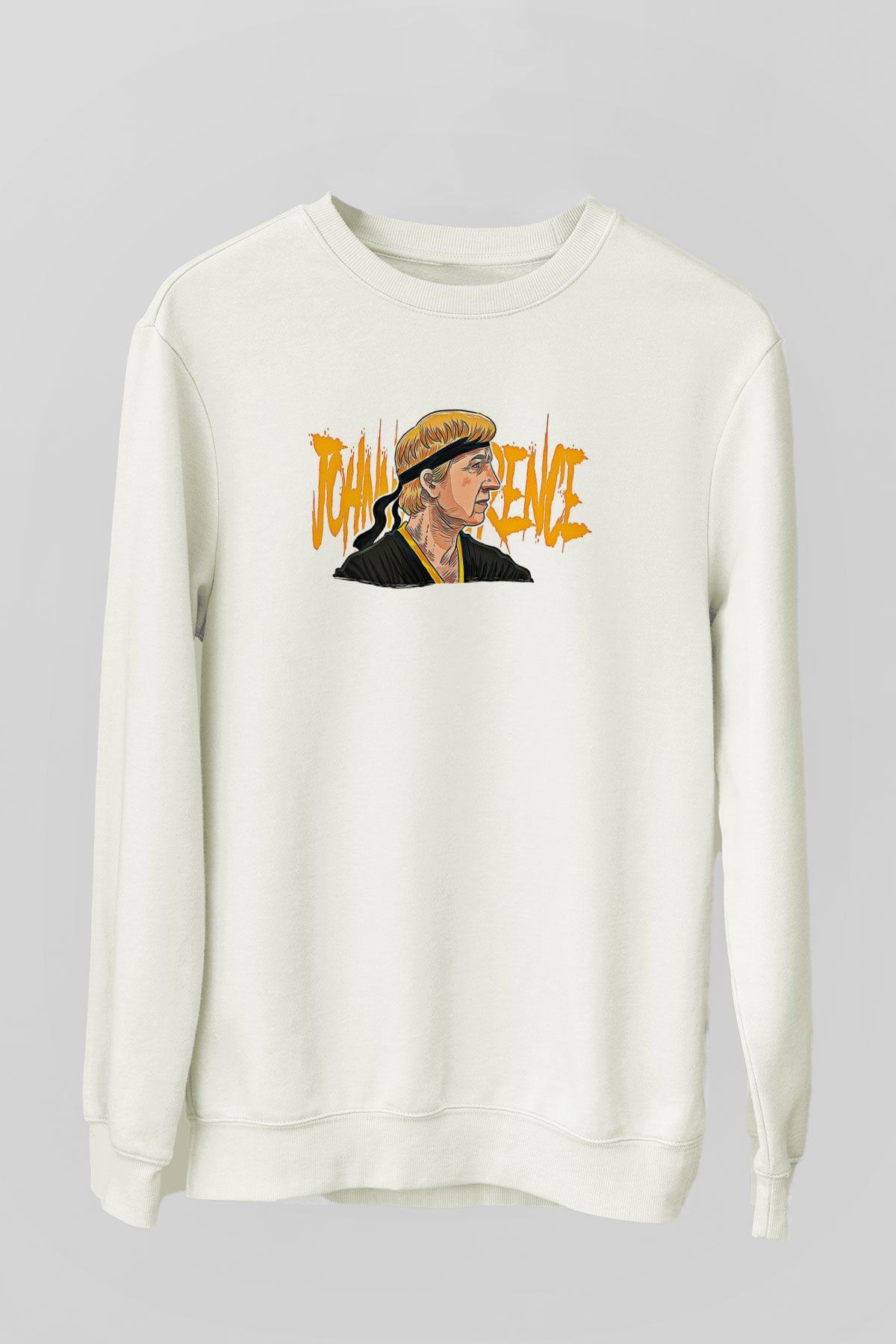 Cobra Kai Baskılı Beyaz Unisex Sweatshirt
