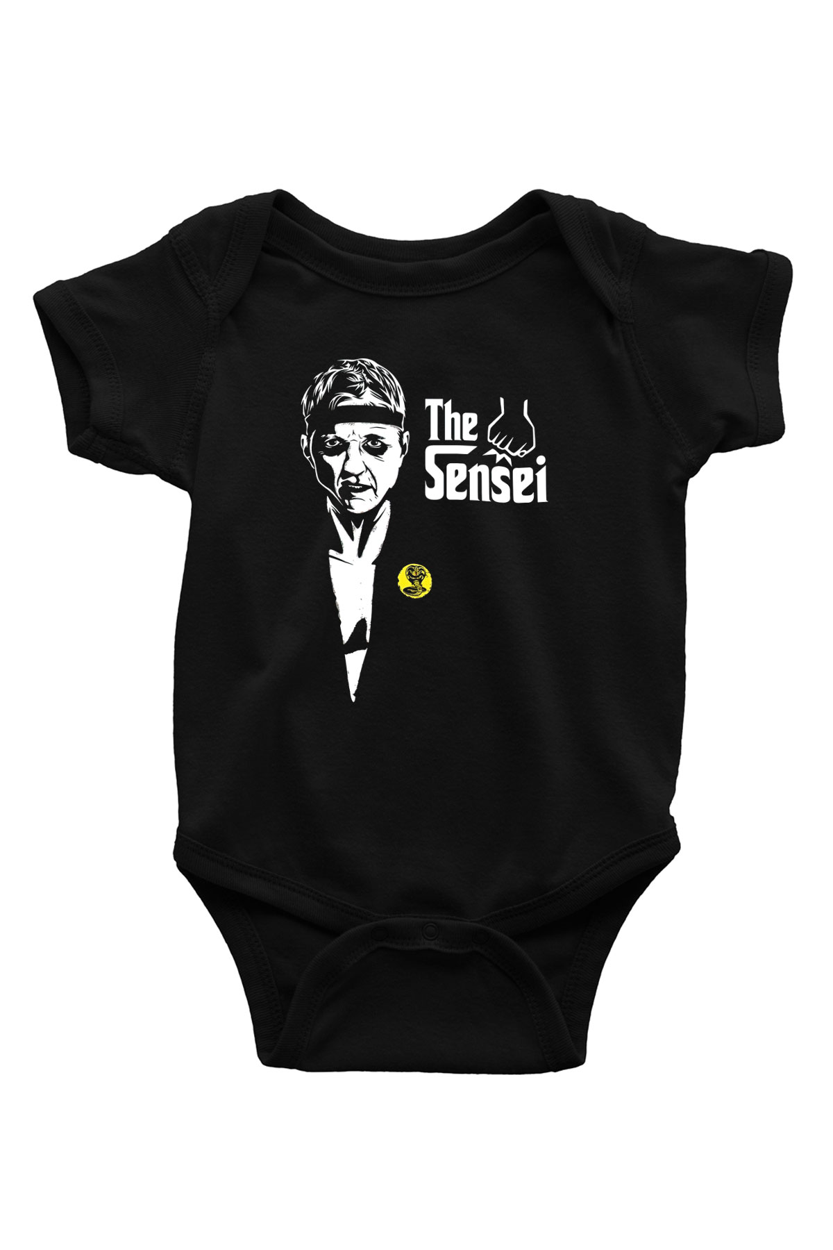 Cobra Kai Baskılı Unisex Siyah Bebek Body - Zıbın