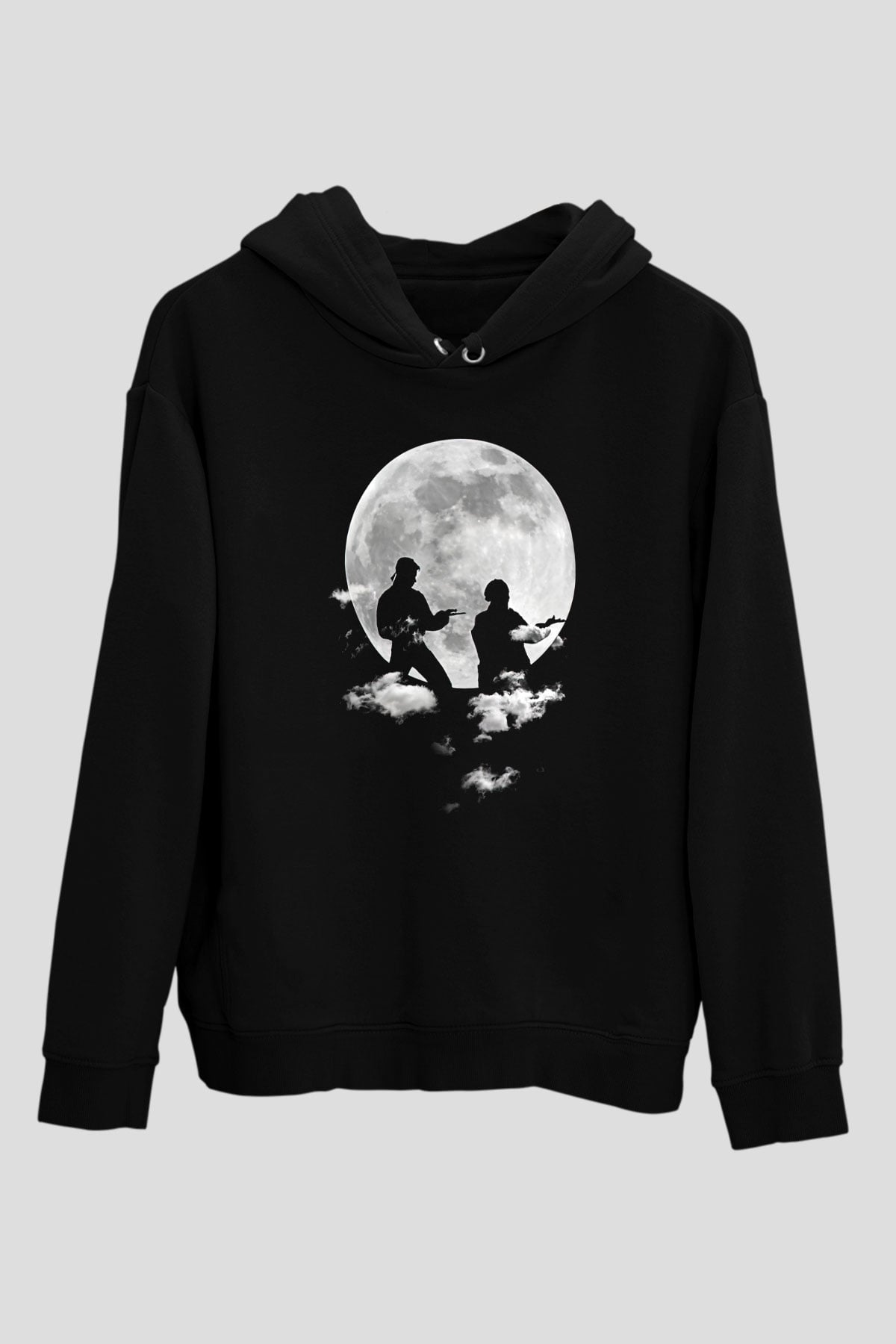 Cobra Kai Baskılı Unisex Siyah Hoodie