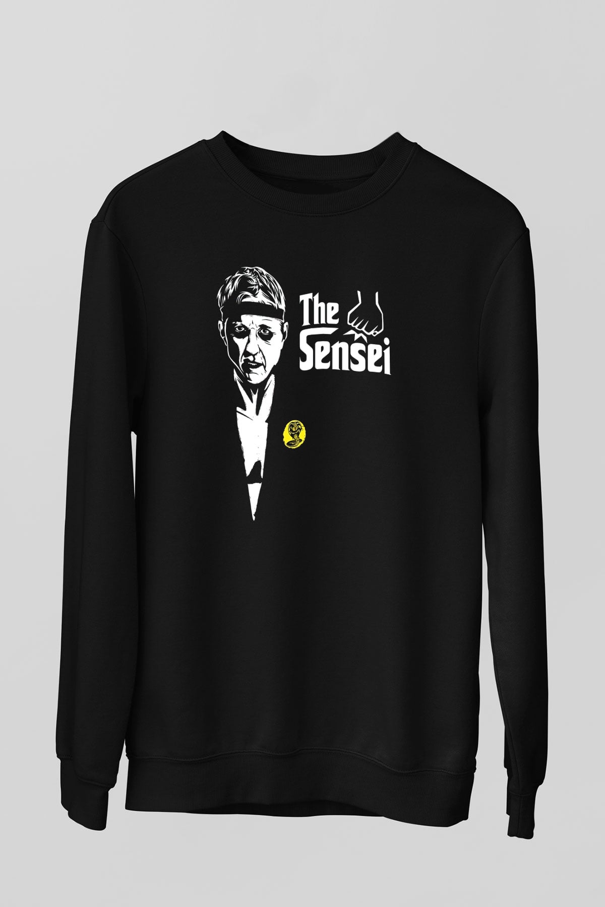Cobra Kai Baskılı Unisex Siyah Sweatshirt