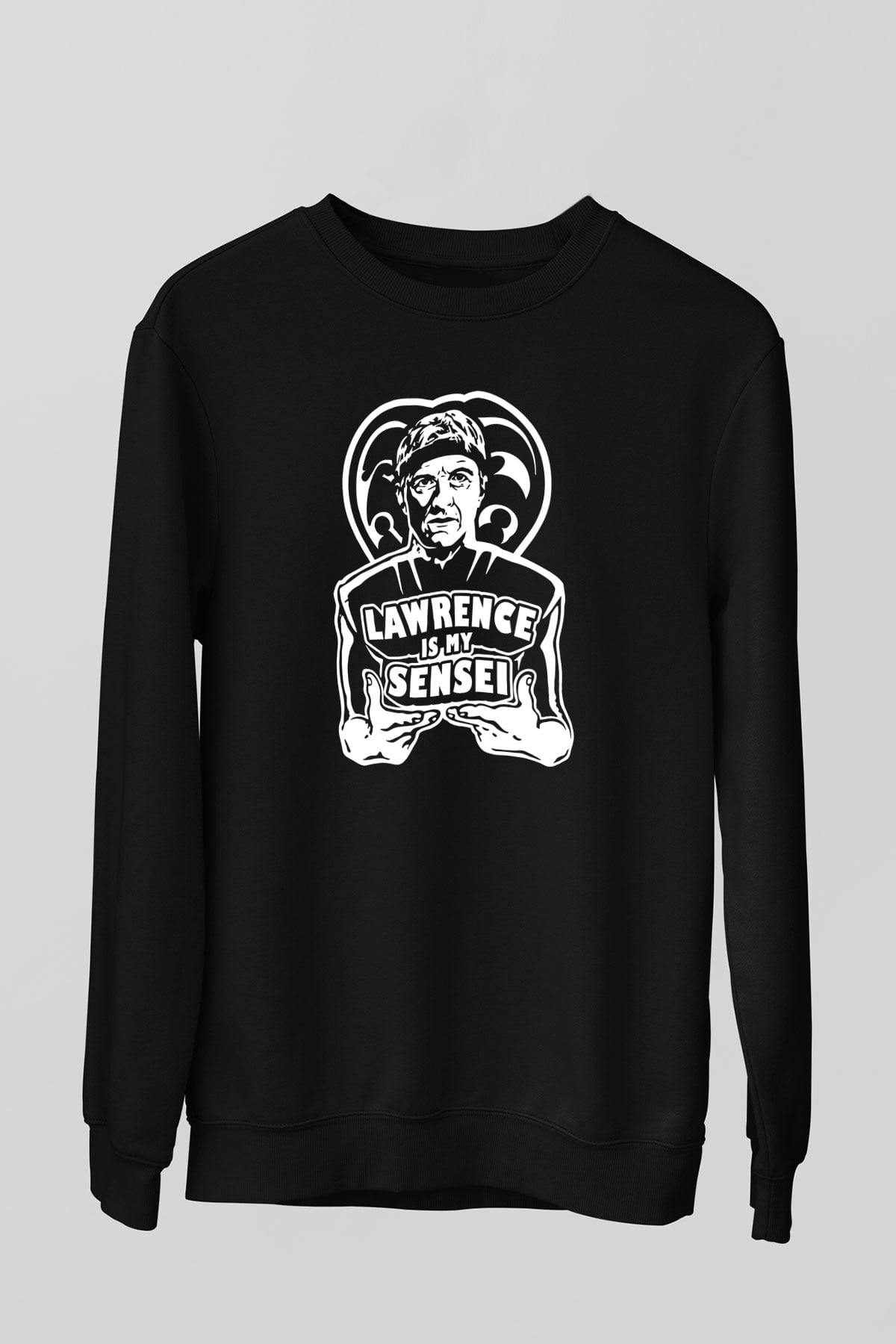 Cobra Kai Baskılı Unisex Siyah Sweatshirt