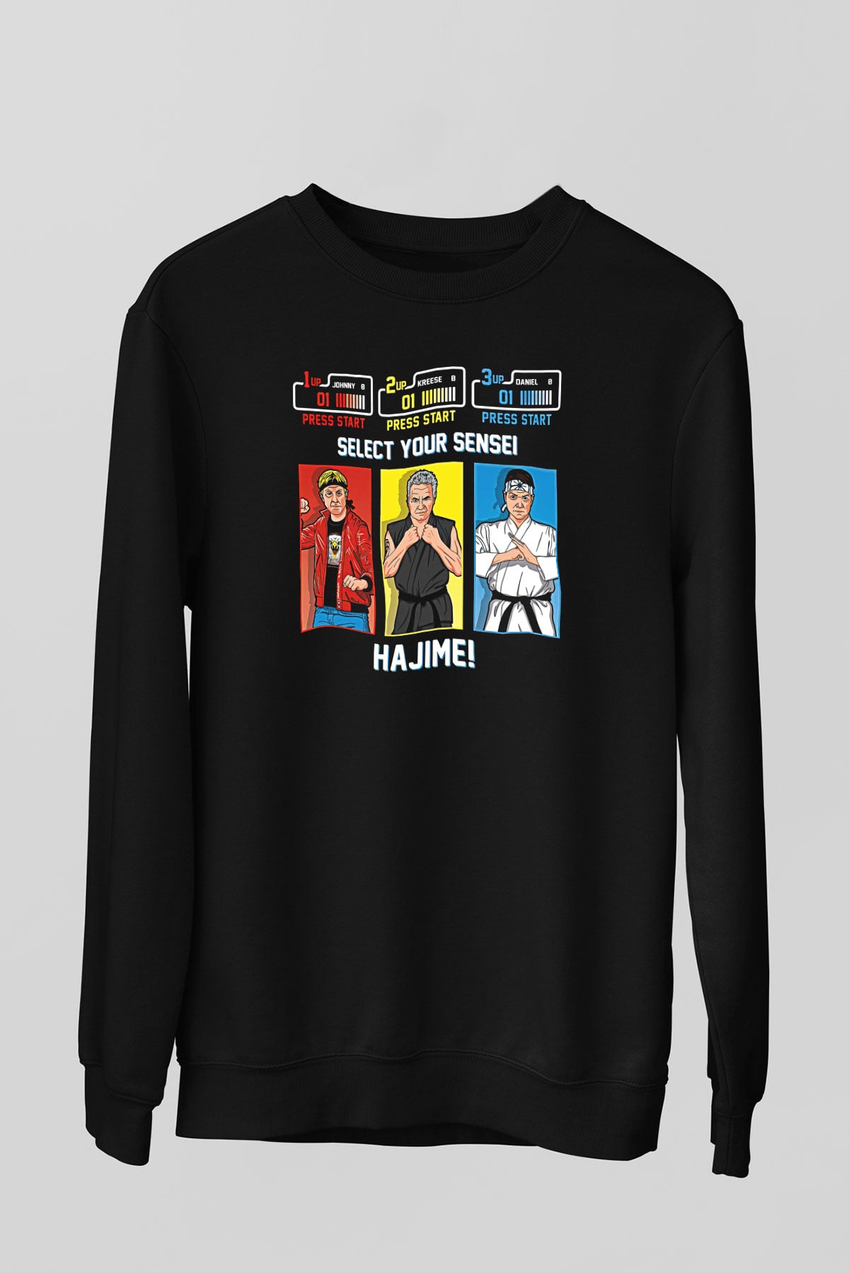 Cobra Kai Baskılı Unisex Siyah Sweatshirt