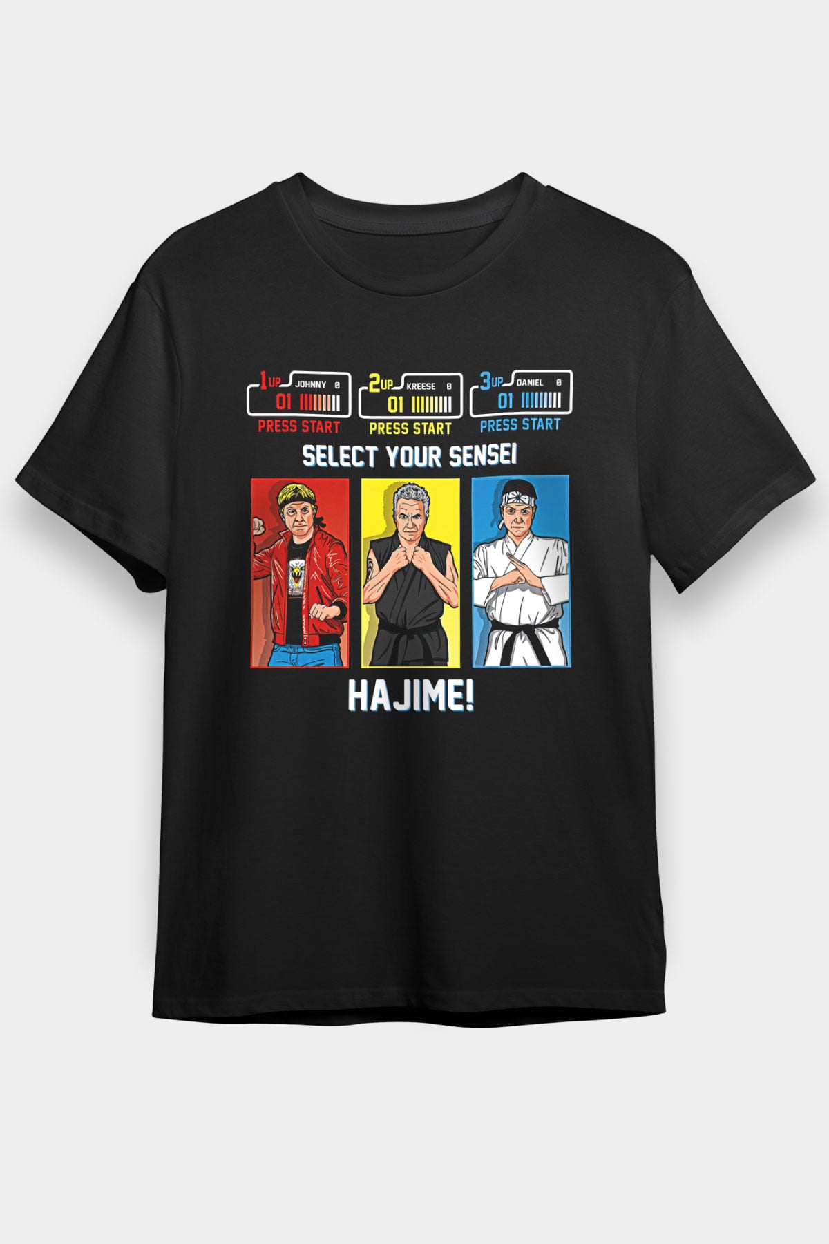 Cobra Kai Baskılı Unisex Siyah Tişört - Tshirt