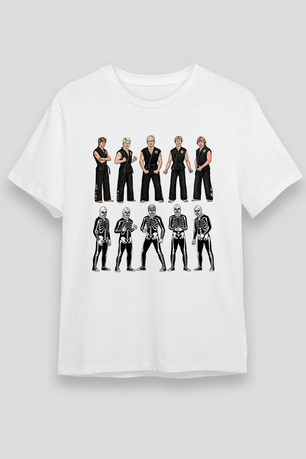 Cobra Kai Unisex Baskılı Beyaz Tişört - Tshirt