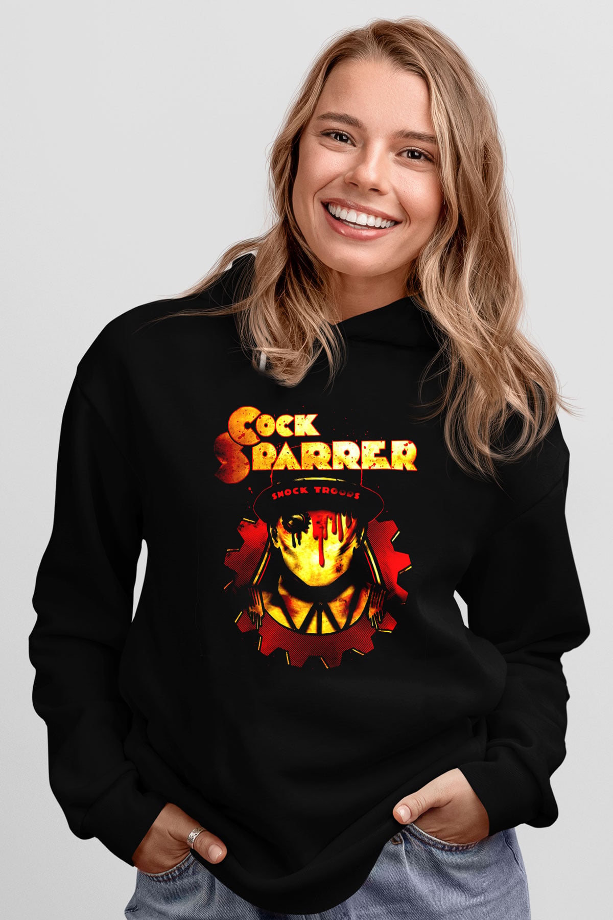 Cock Sparrer Siyah Unisex Kapüşonlu Sweatshirt