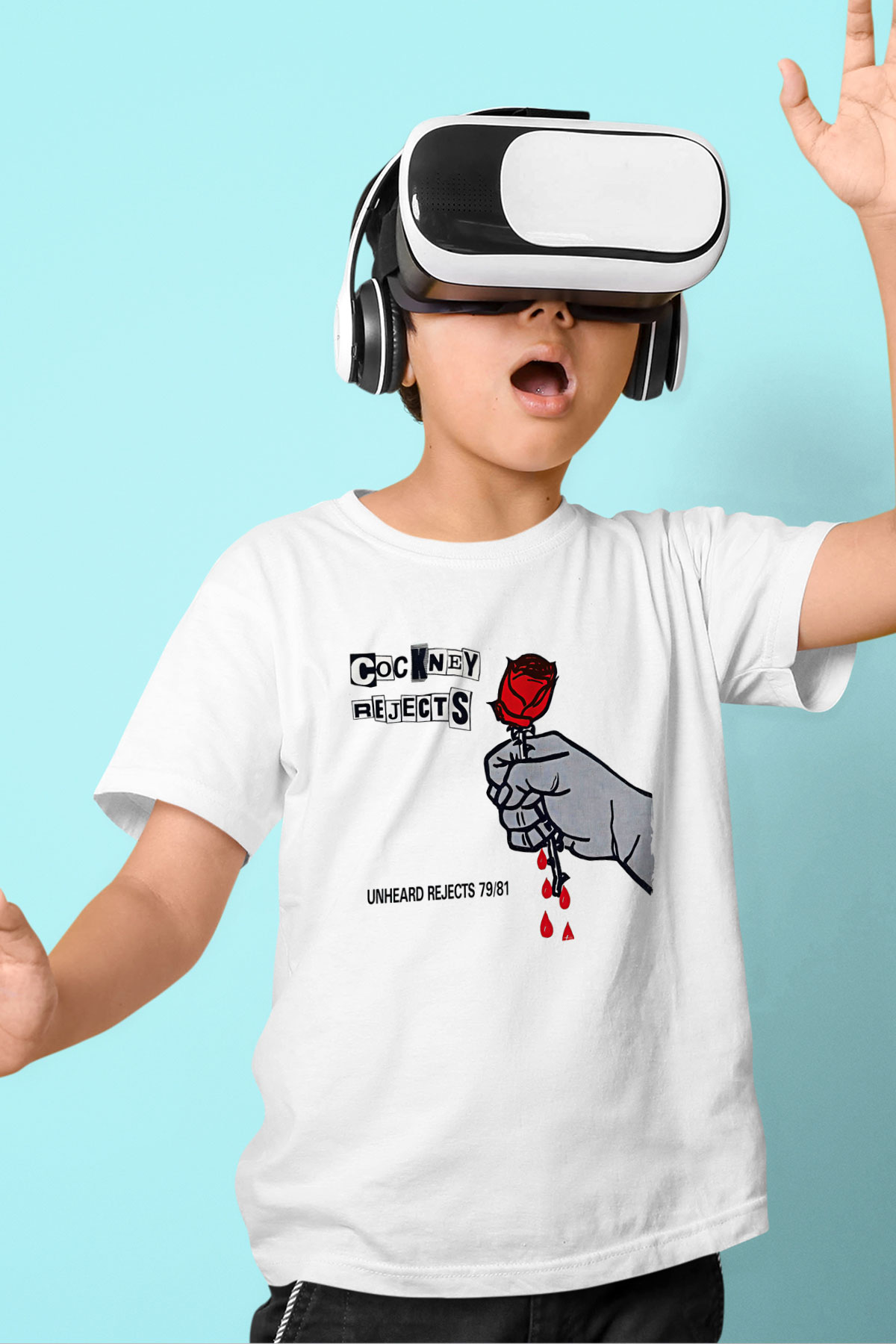 Cockney Rejects Baskılı Beyaz Unisex Beyaz Çocuk Tişört - Tshirt