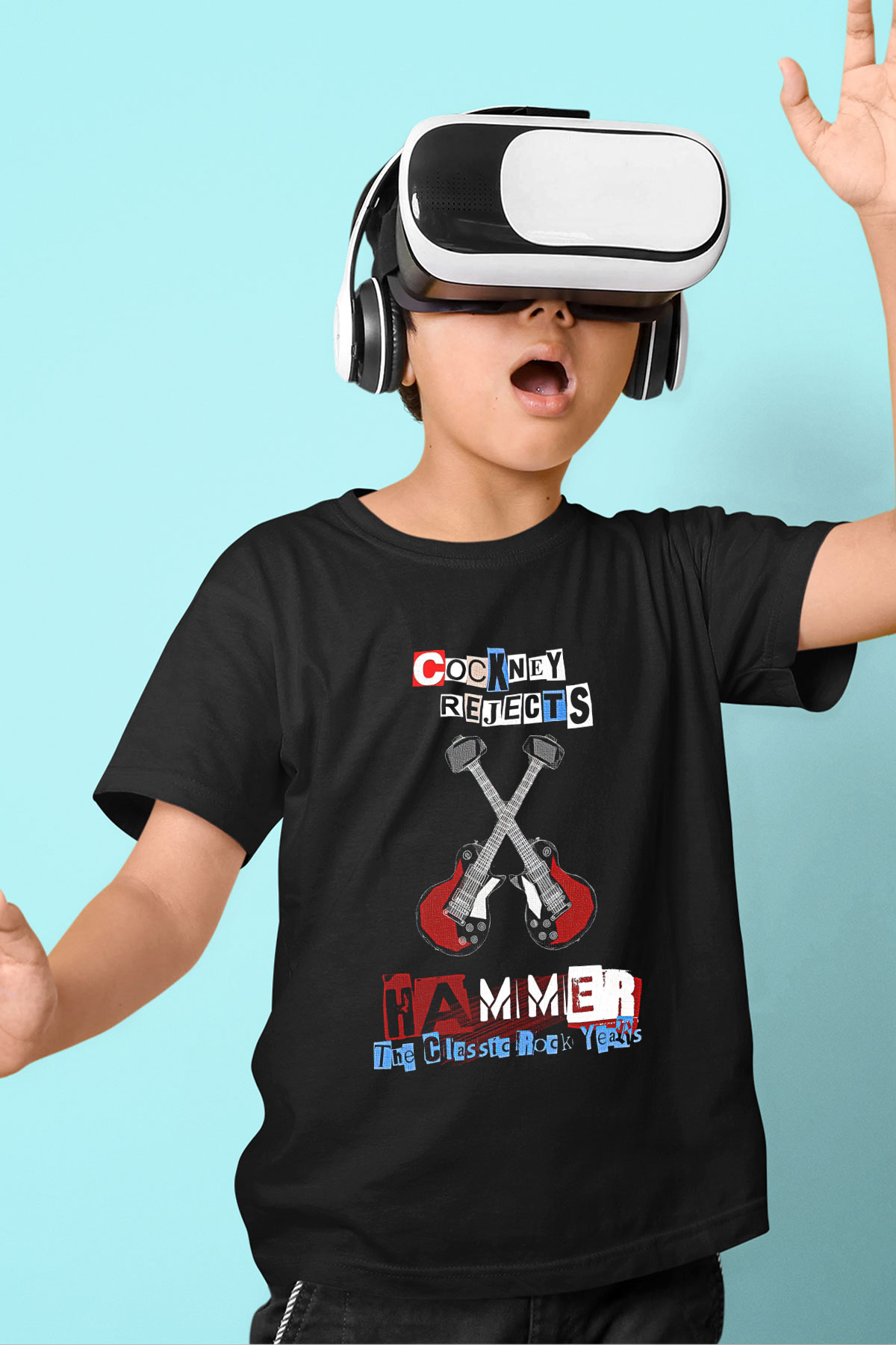 Cockney Rejects Baskılı Unisex Siyah Çocuk Tişört - Tshirt