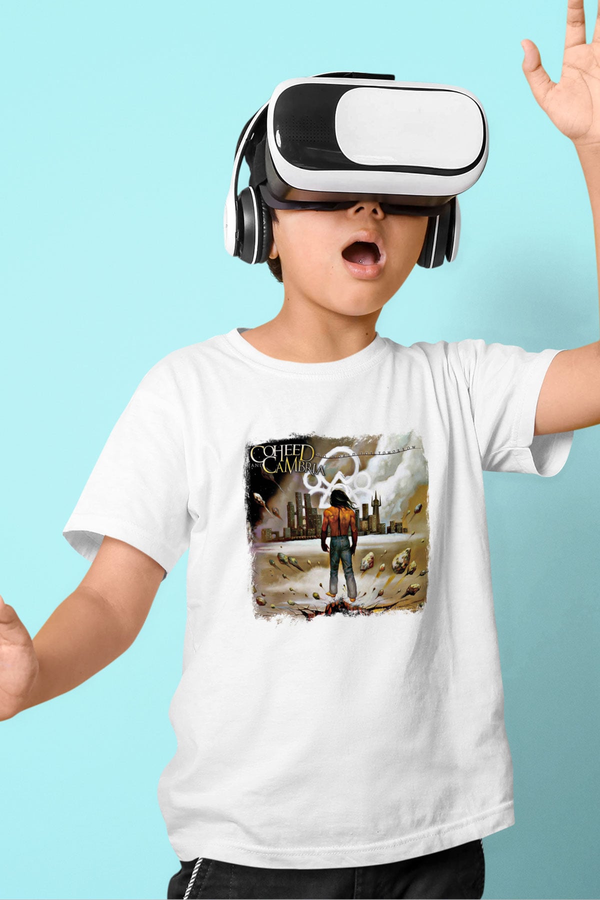 Coheed and Cambria Baskılı Unisex Beyaz Çocuk Tişört