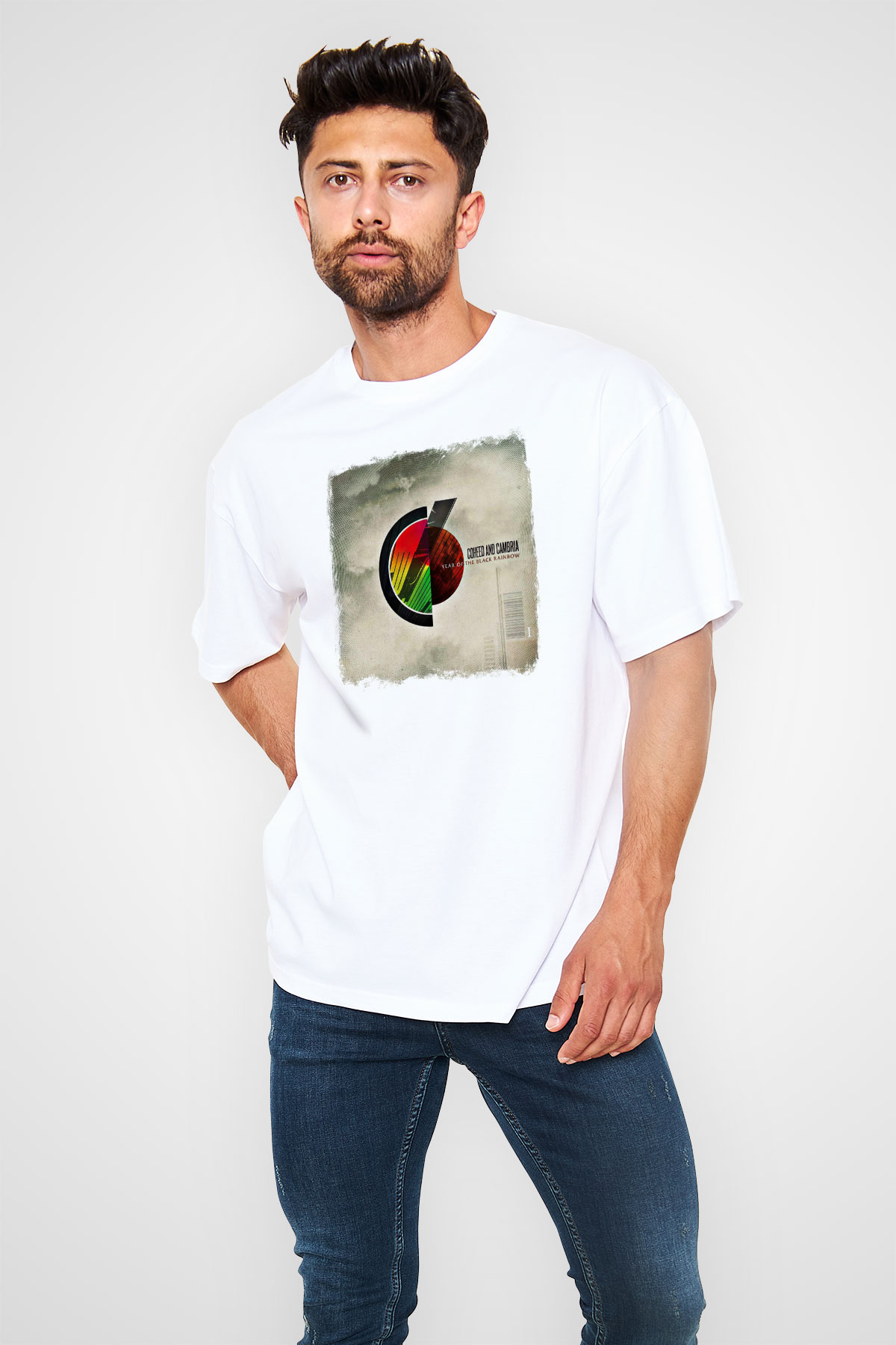 Coheed and Cambria Baskılı Unisex Beyaz Oversize Tişört