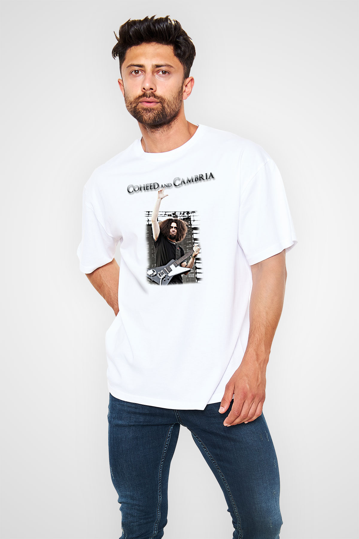 Coheed and Cambria Beyaz Unisex Tişört T-Shirt - TişörtFabrikası