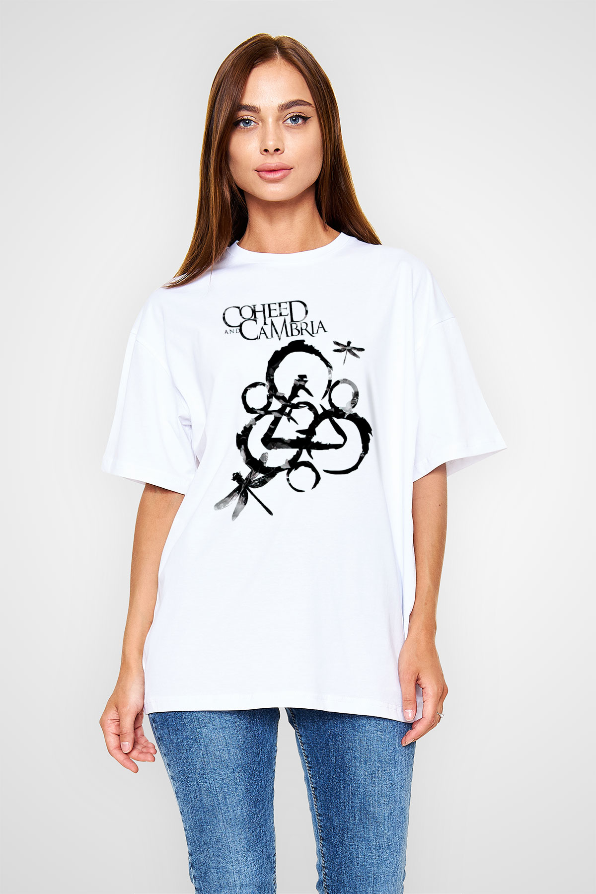 Coheed and Cambria Beyaz Unisex Tişört T-Shirt - TişörtFabrikası