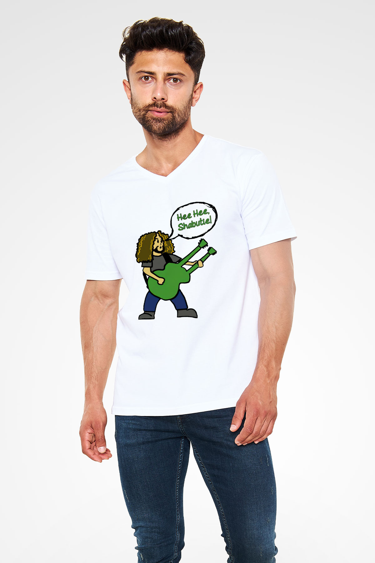 Coheed and Cambria Beyaz Unisex V Yaka Tişört