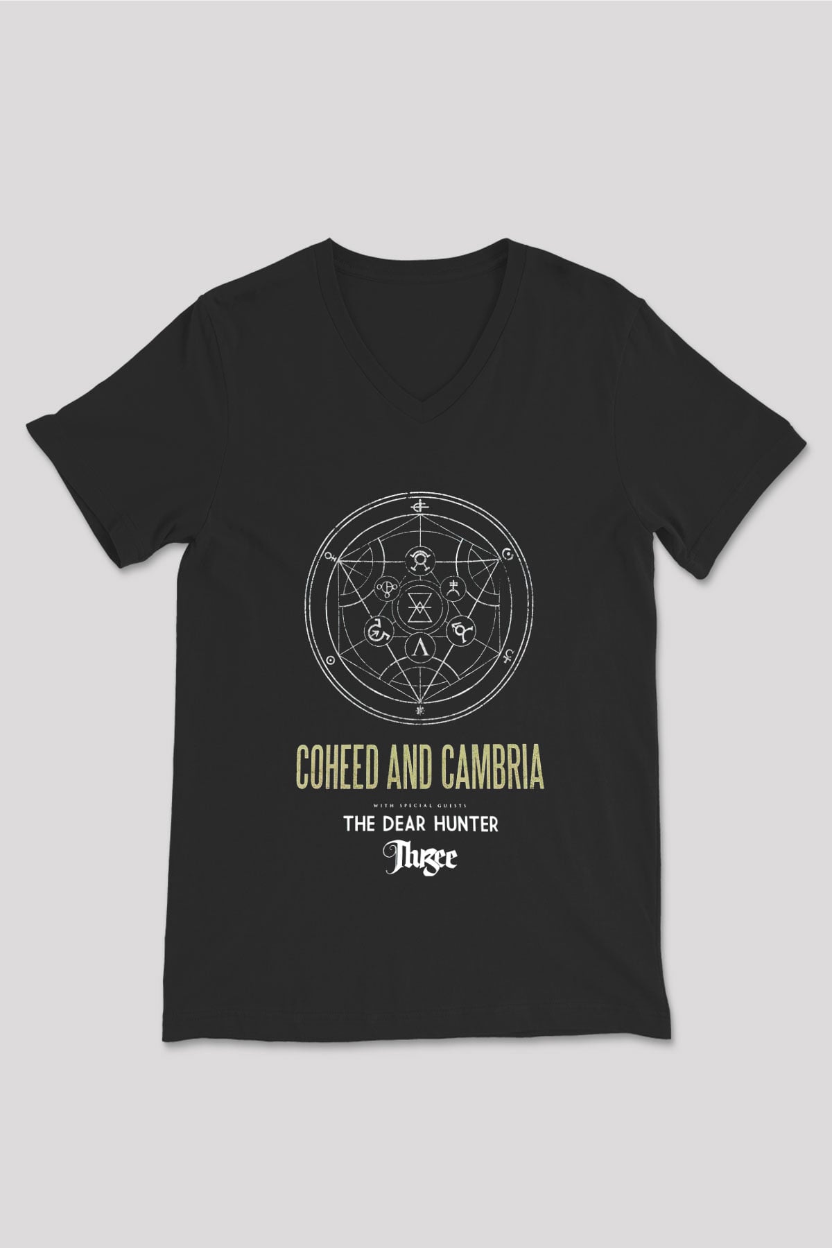 Coheed and Cambria Siyah Unisex V Yaka Tişört T-Shirt