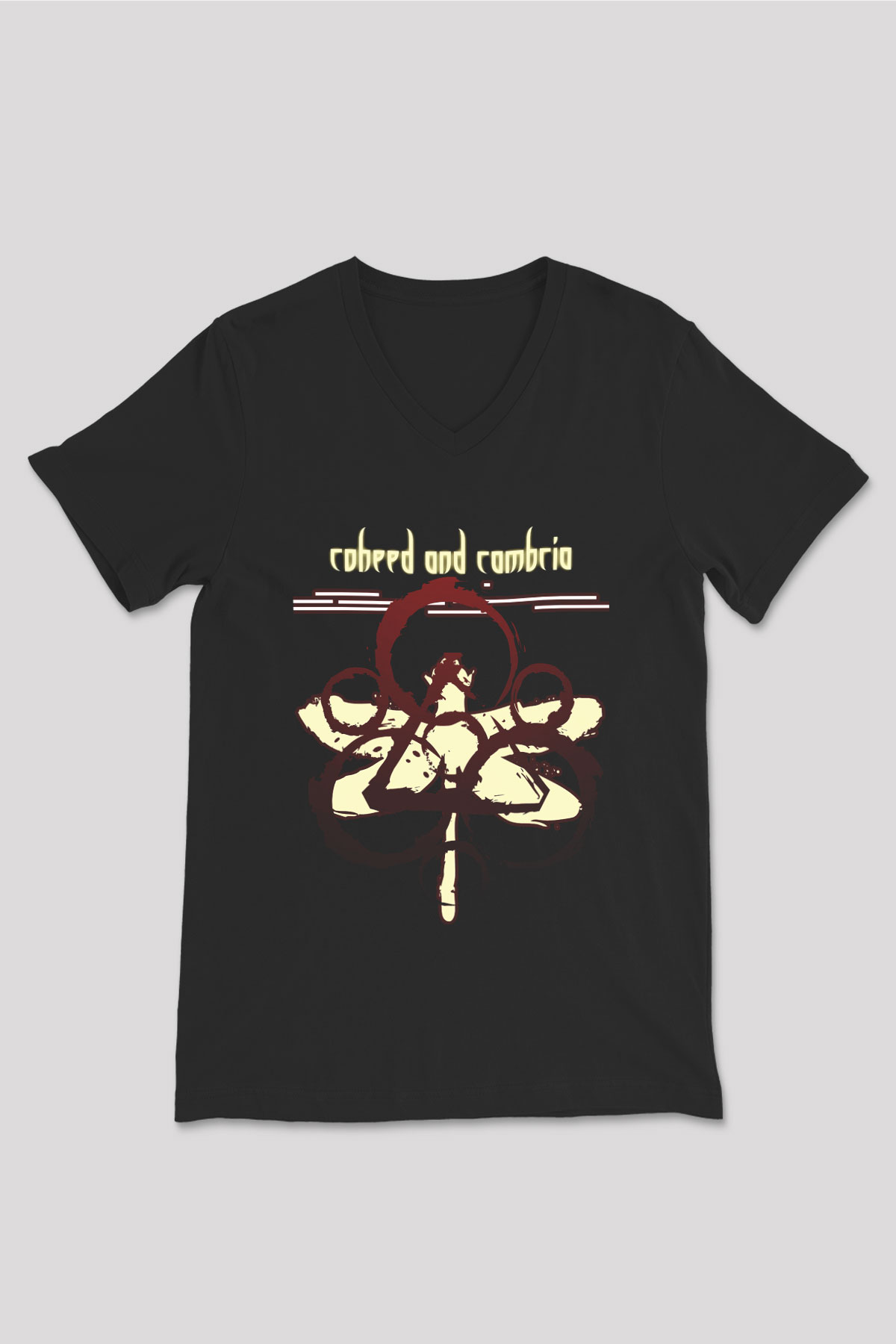 Coheed and Cambria Siyah Unisex V Yaka Tişört T-Shirt