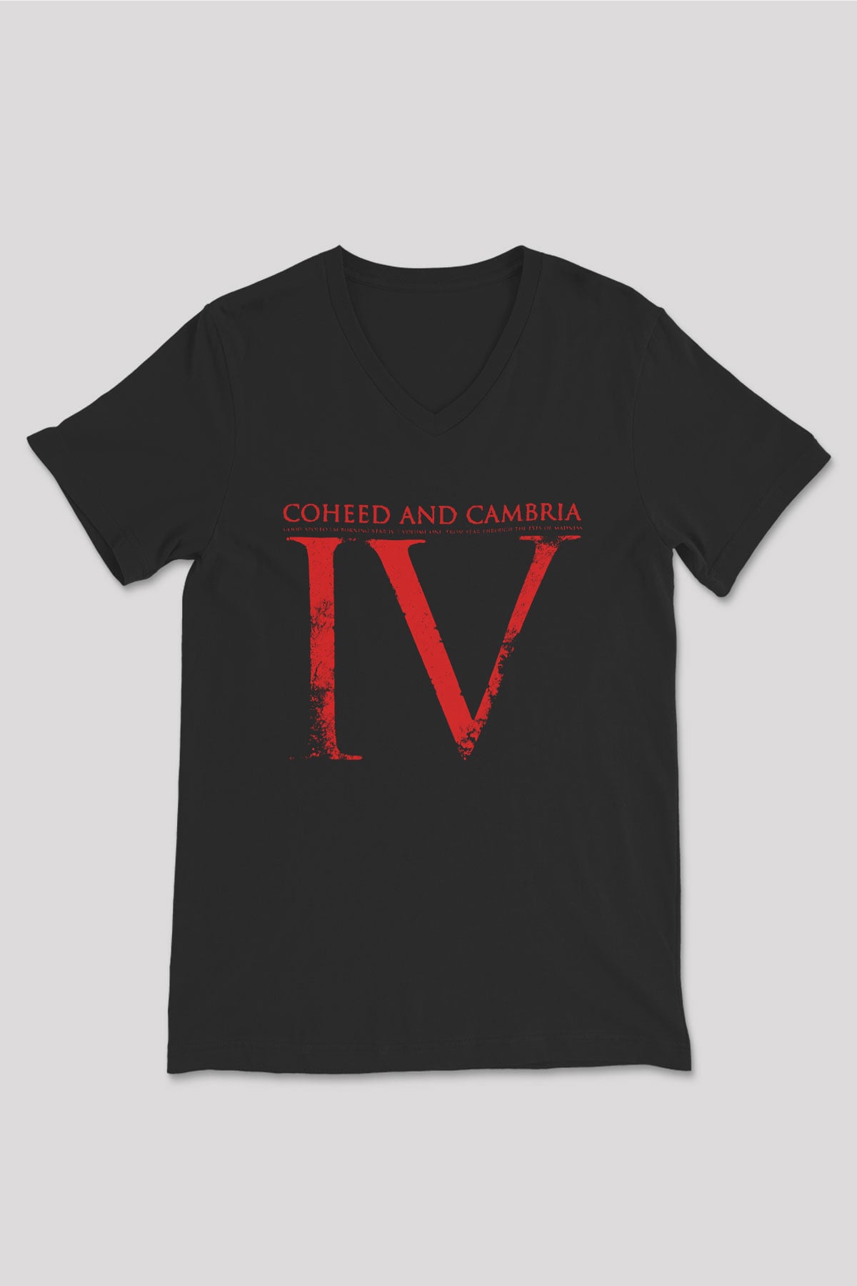 Coheed and Cambria Siyah Unisex V Yaka Tişört T-Shirt