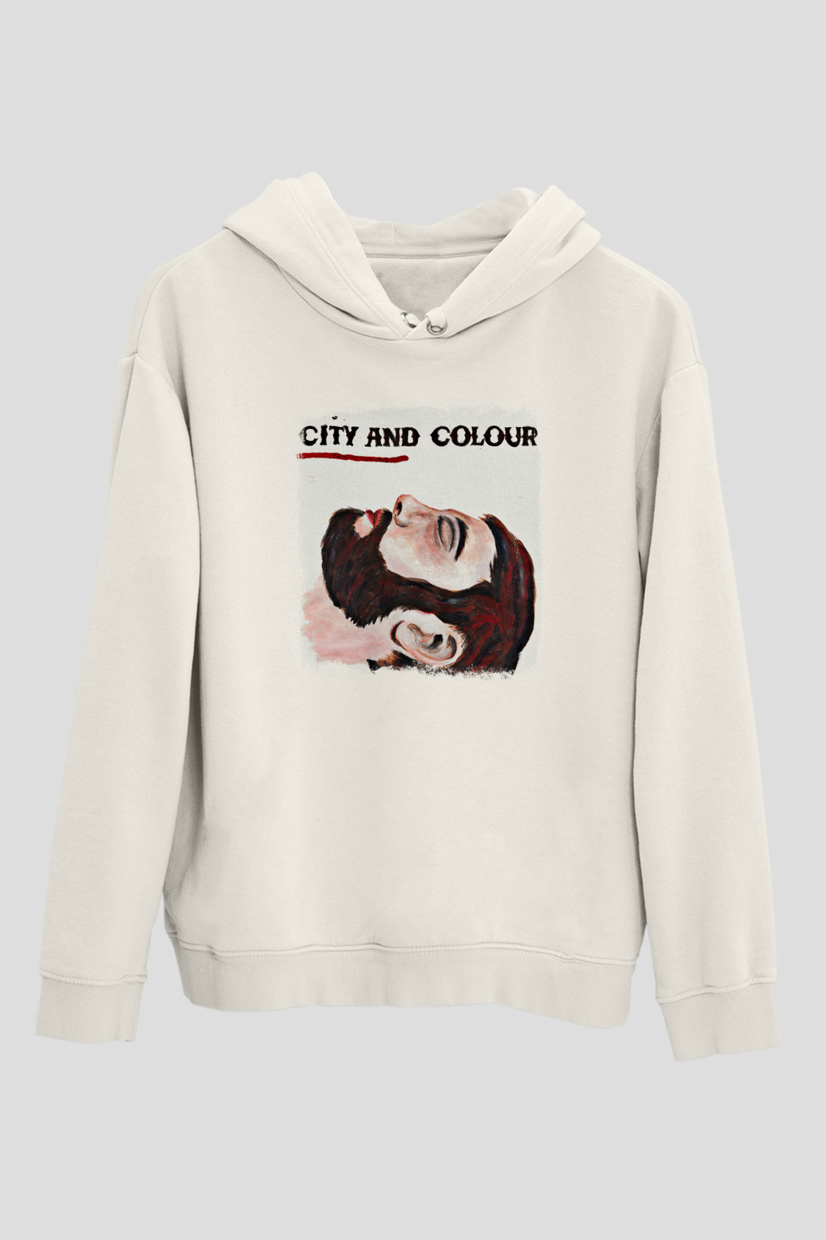 Color of Violence Baskılı Unisex Beyaz Hoodie