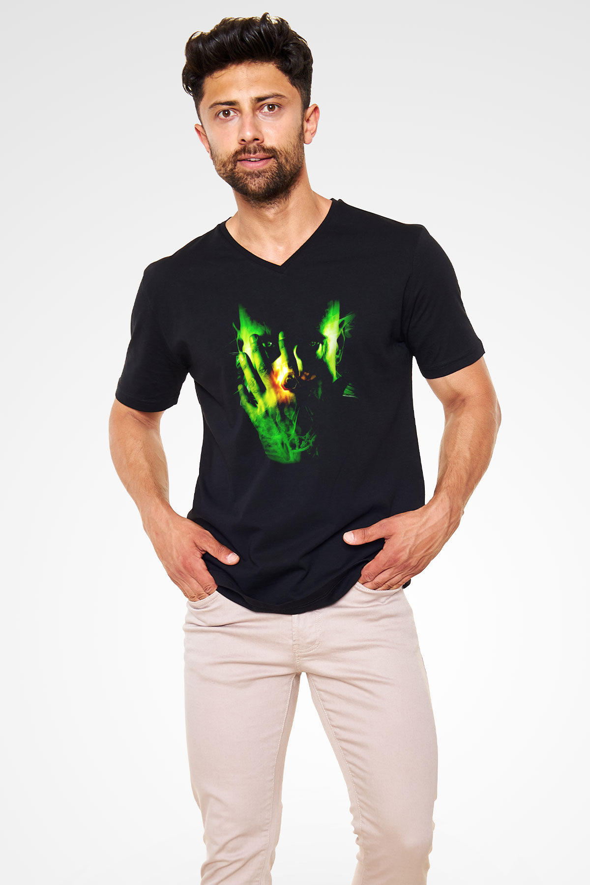 Command and Conquer Siyah Unisex V Yaka Tişört T-Shirt