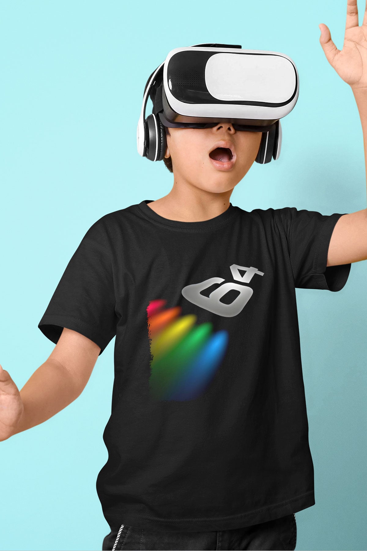 Commodore 64 Baskılı Unisex Siyah Çocuk Tişört - Tshirt