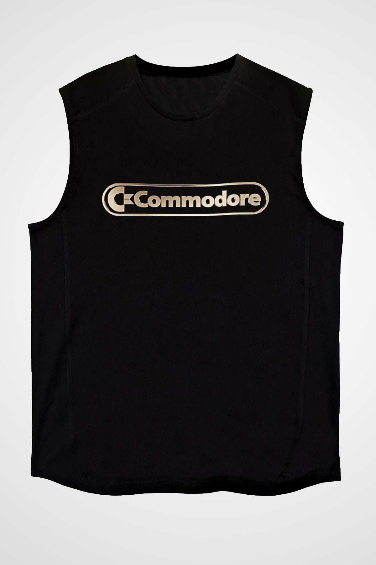 Commodore 64 Baskılı Unisex Siyah Kolsuz Tişört - Tshirt