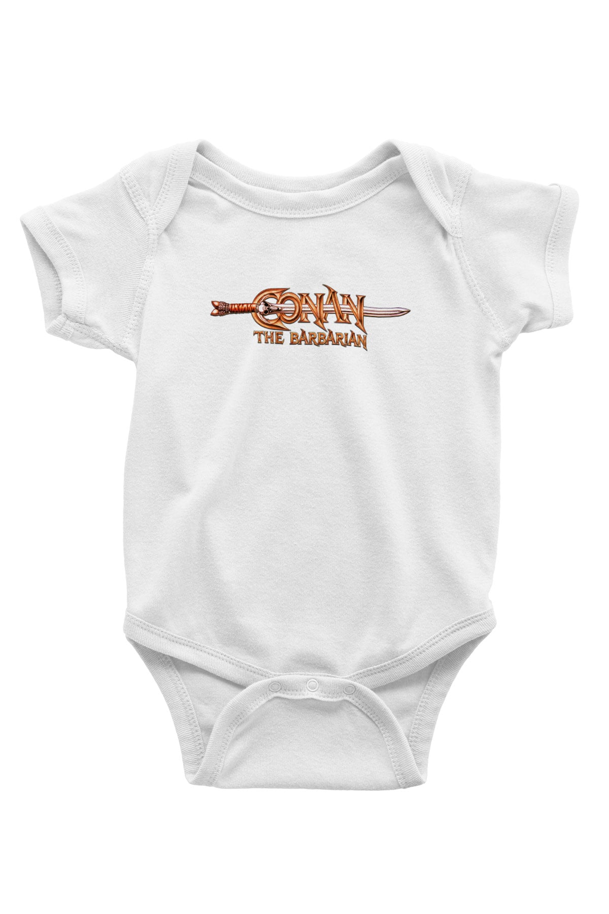 Conan the Barbarian Baskılı Beyaz Unisex Bebek Body - Zıbın