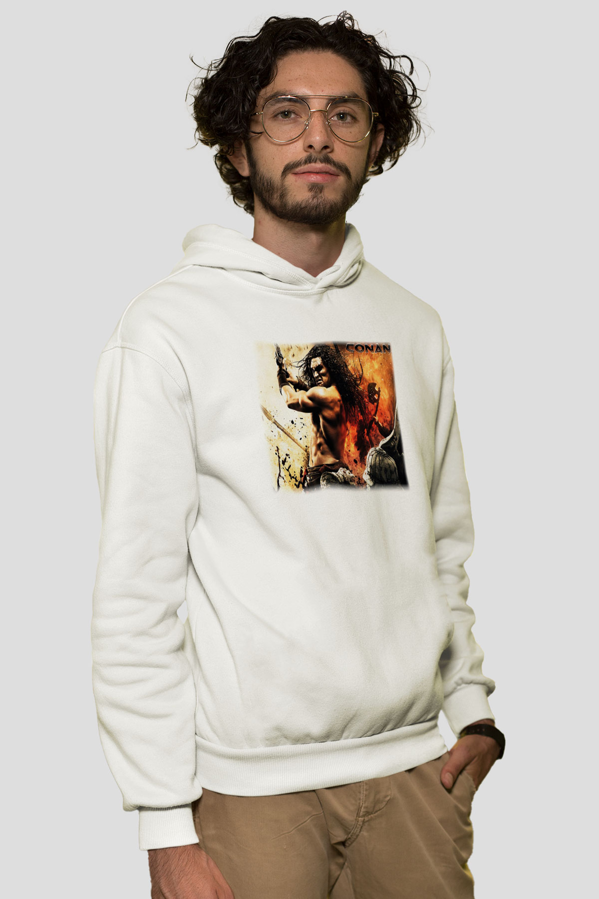 Conan the Barbarian Beyaz Unisex Hoodie