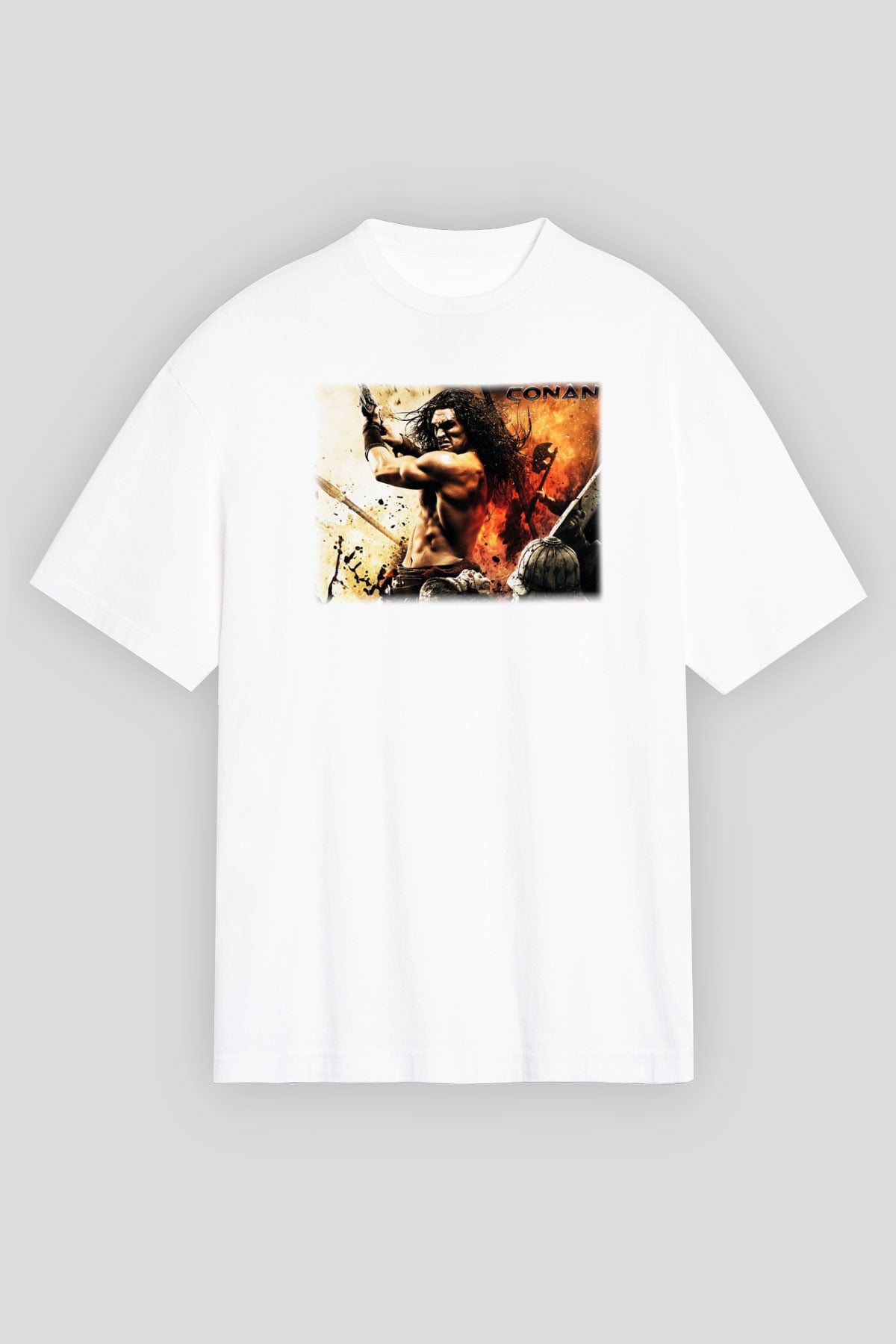 Conan the Barbarian Beyaz Unisex Oversize Tişört T-Shirt